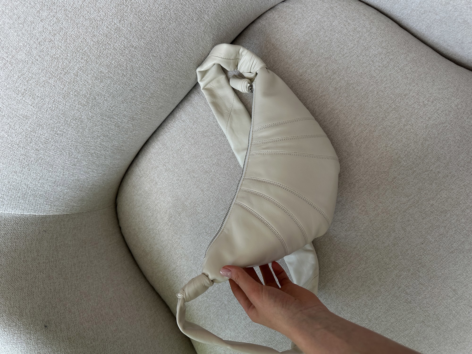 Lemaire Small Croissant Bag White - 12
