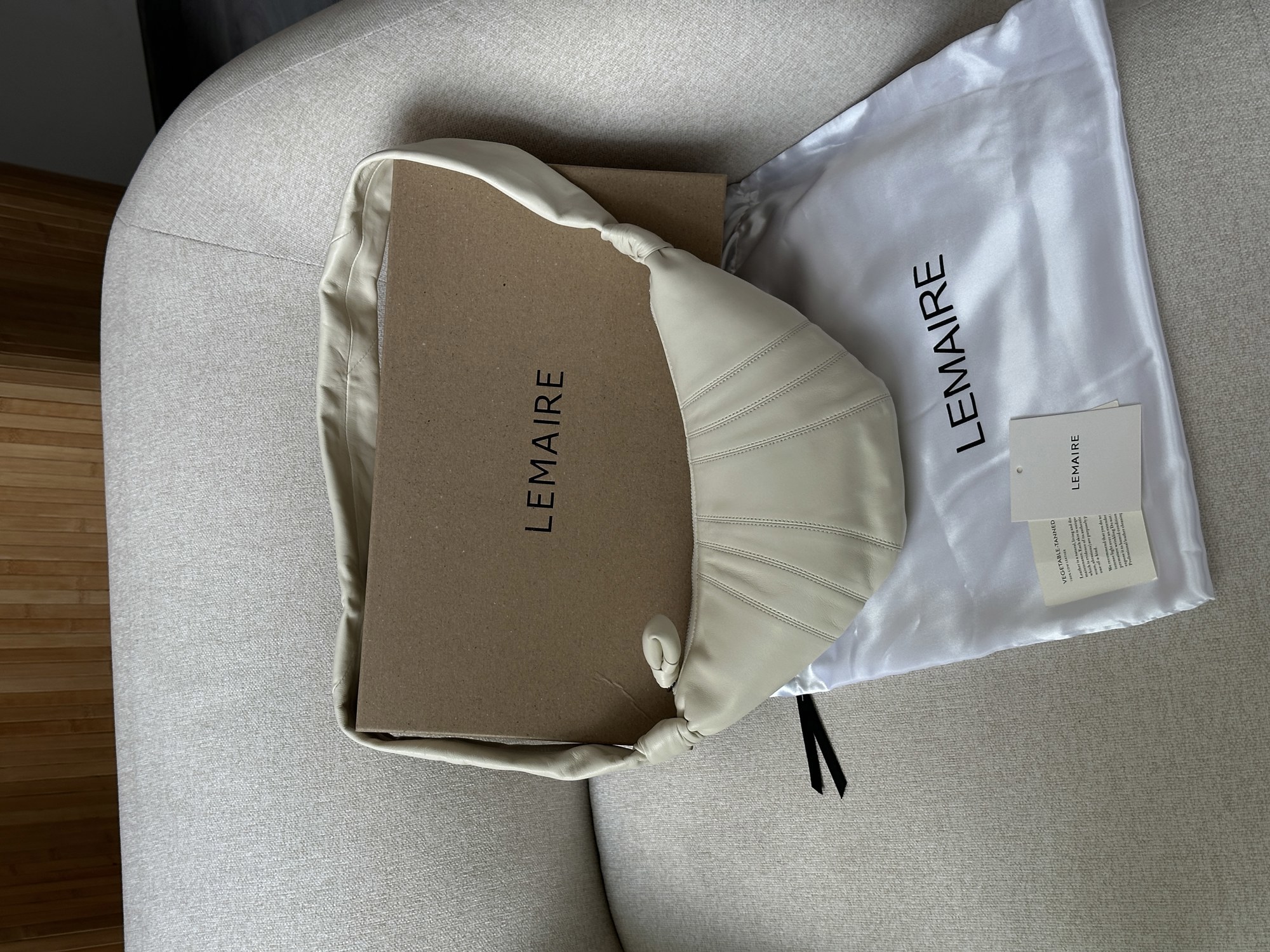 Lemaire Small Croissant Bag White - 6
