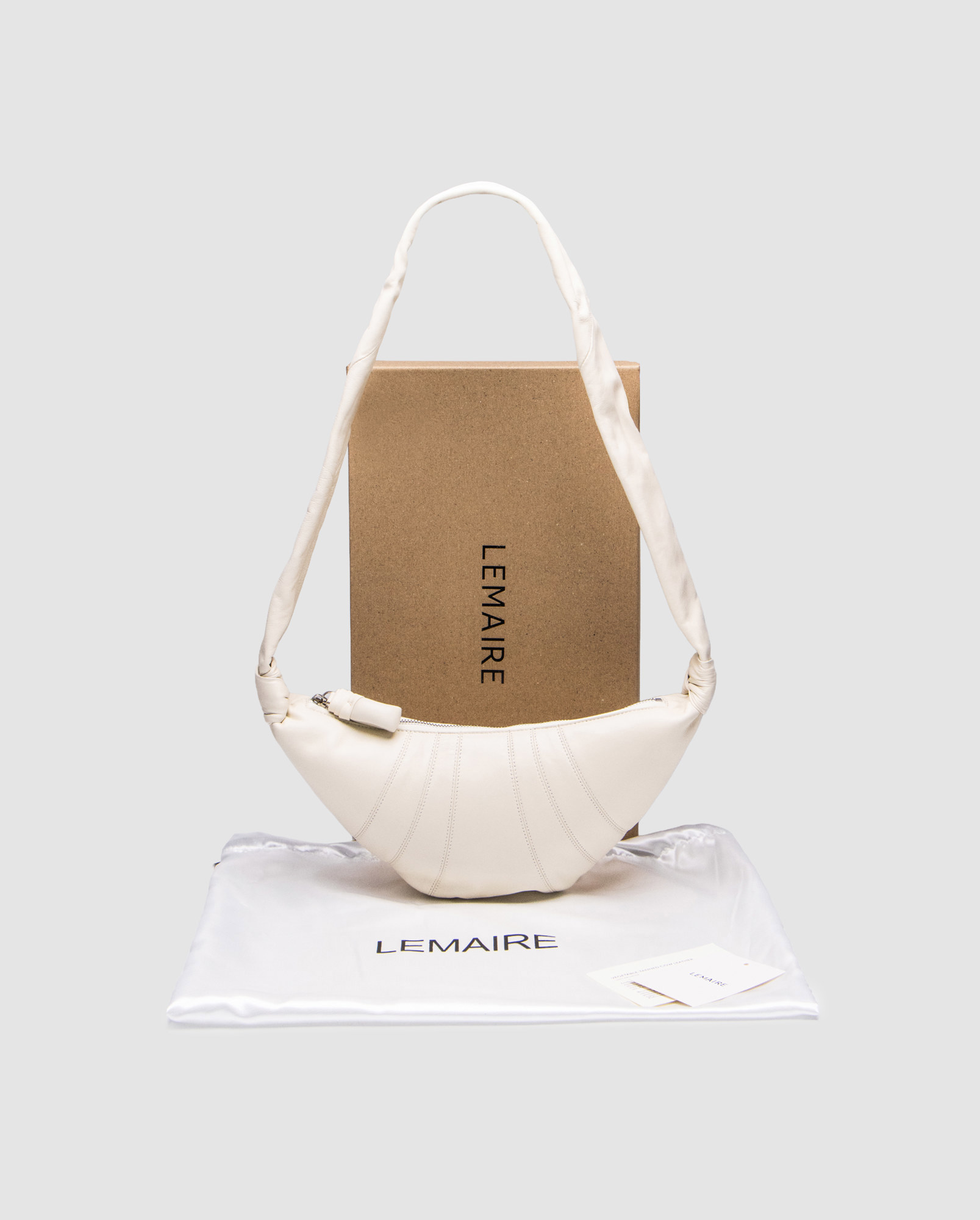 Lemaire Small Croissant Bag White - 5