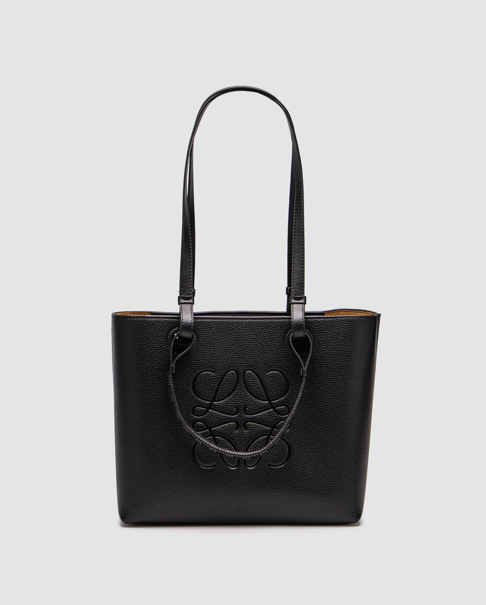 Loewe Bag Tote Anagram Leather Black - 4