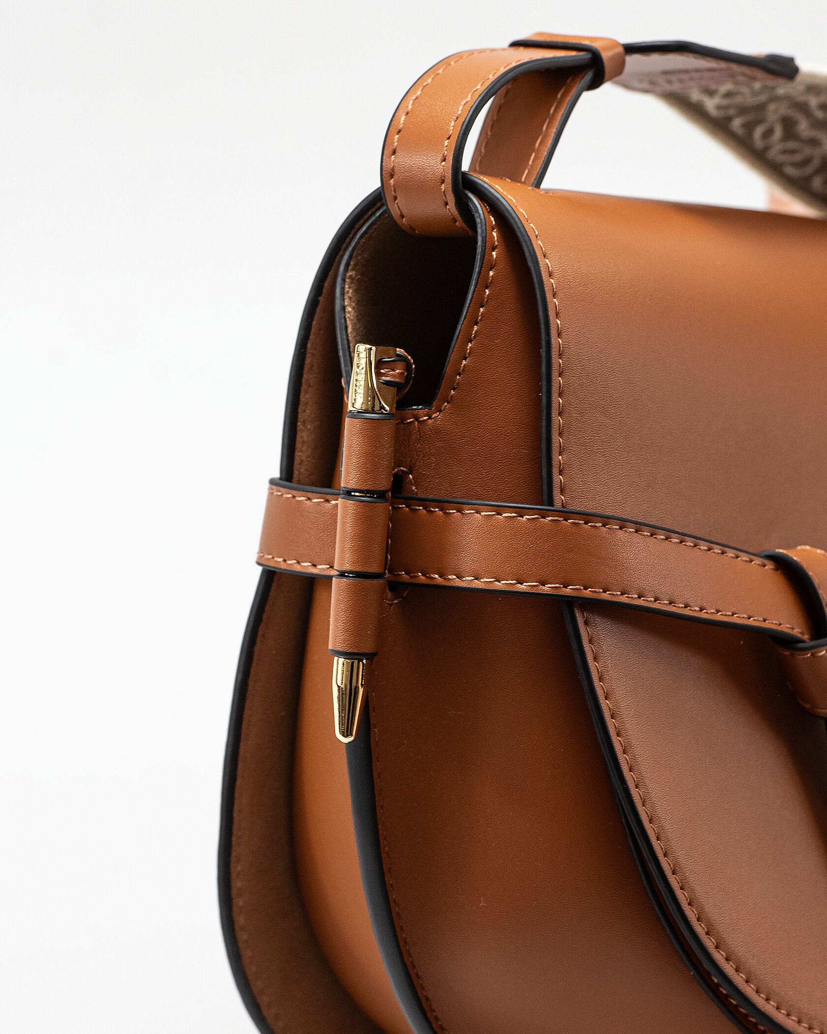 Loewe Gate Small leather and Jacquard Shoulder Bag Brown - 11