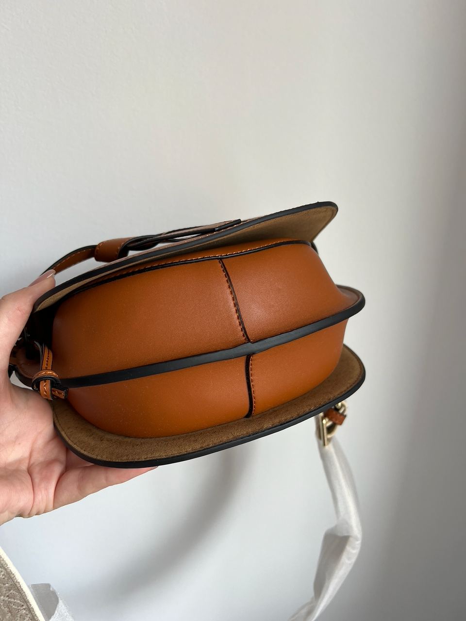 Loewe Gate Small leather and Jacquard Shoulder Bag Brown - 18