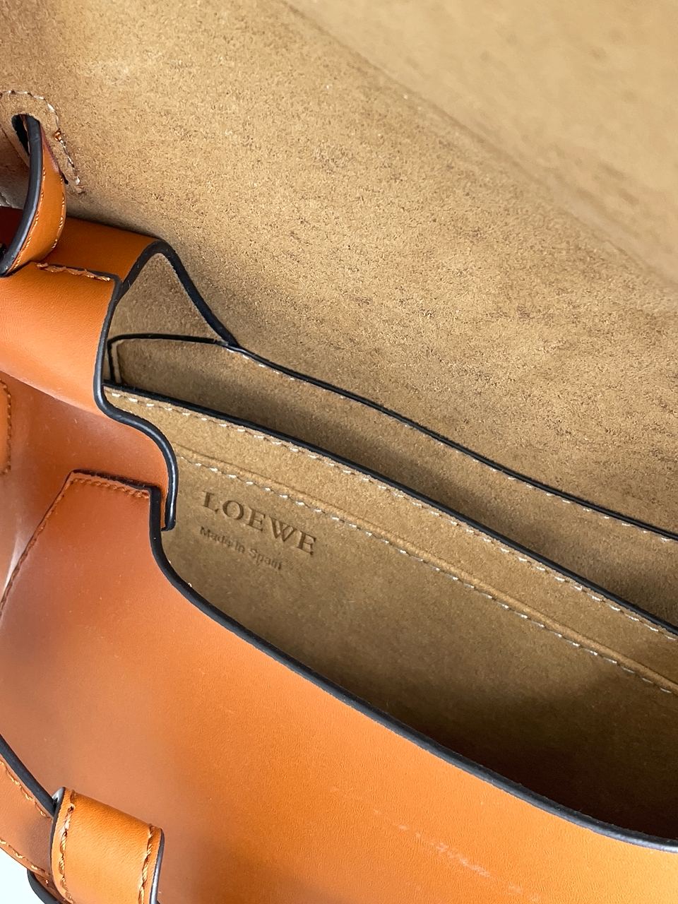 Loewe Gate Small leather and Jacquard Shoulder Bag Brown - 21