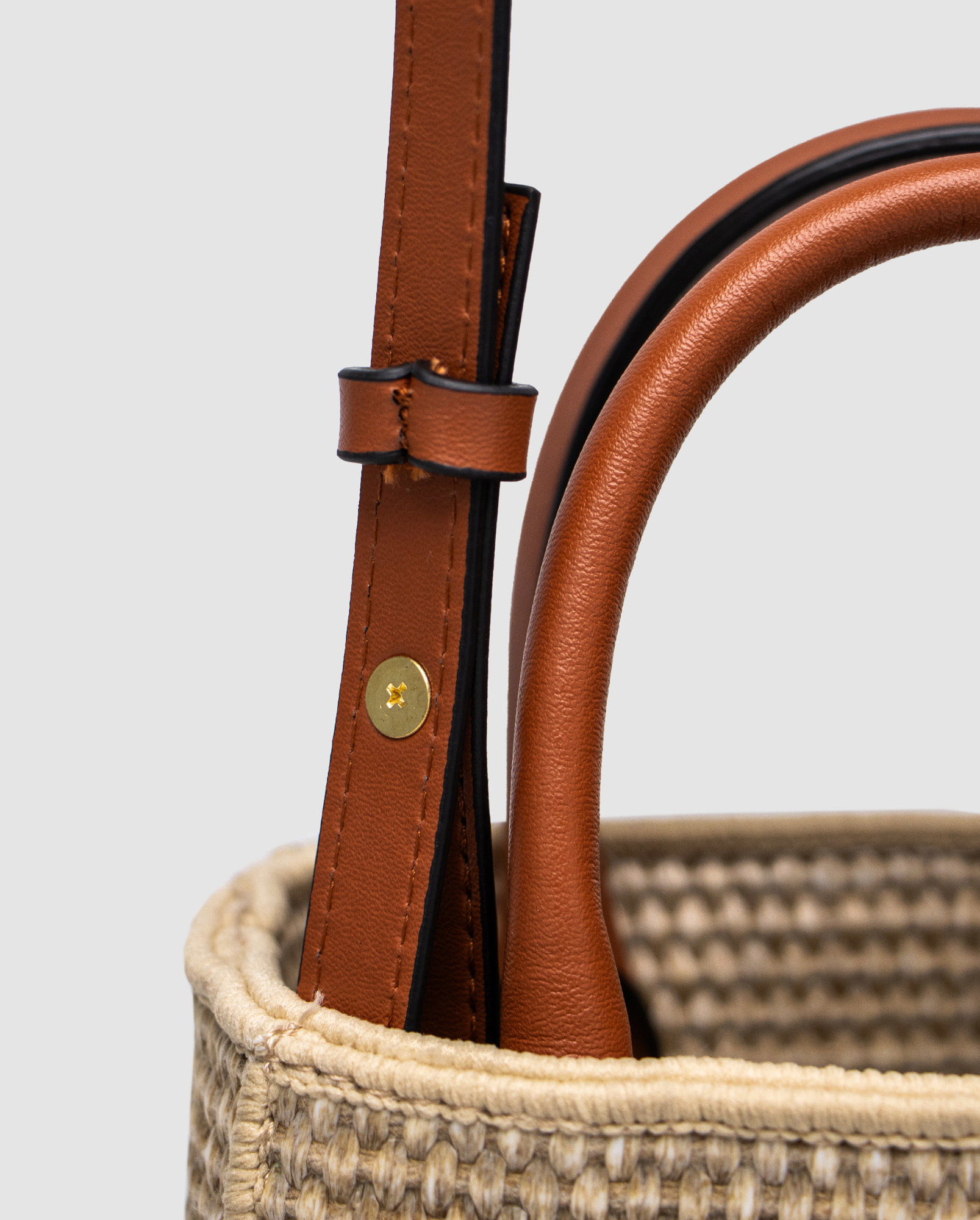 Loewe Leather-Trimmed Raffia Mini Tote Bag - 6
