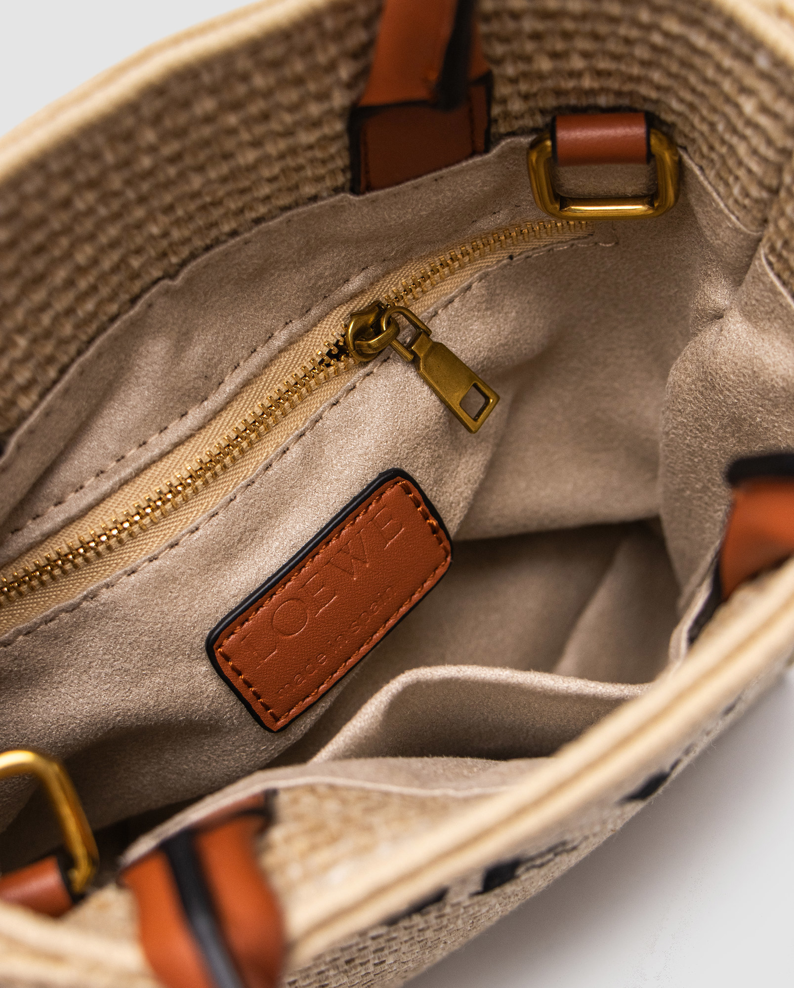 Loewe Leather-Trimmed Raffia Mini Tote Bag - 5