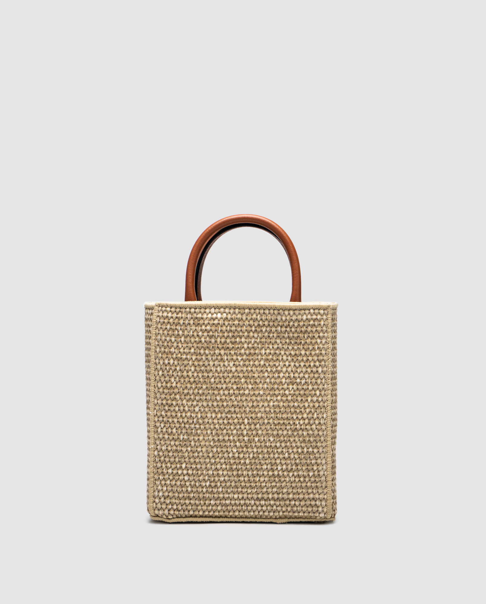 Loewe Leather-Trimmed Raffia Mini Tote Bag - 2