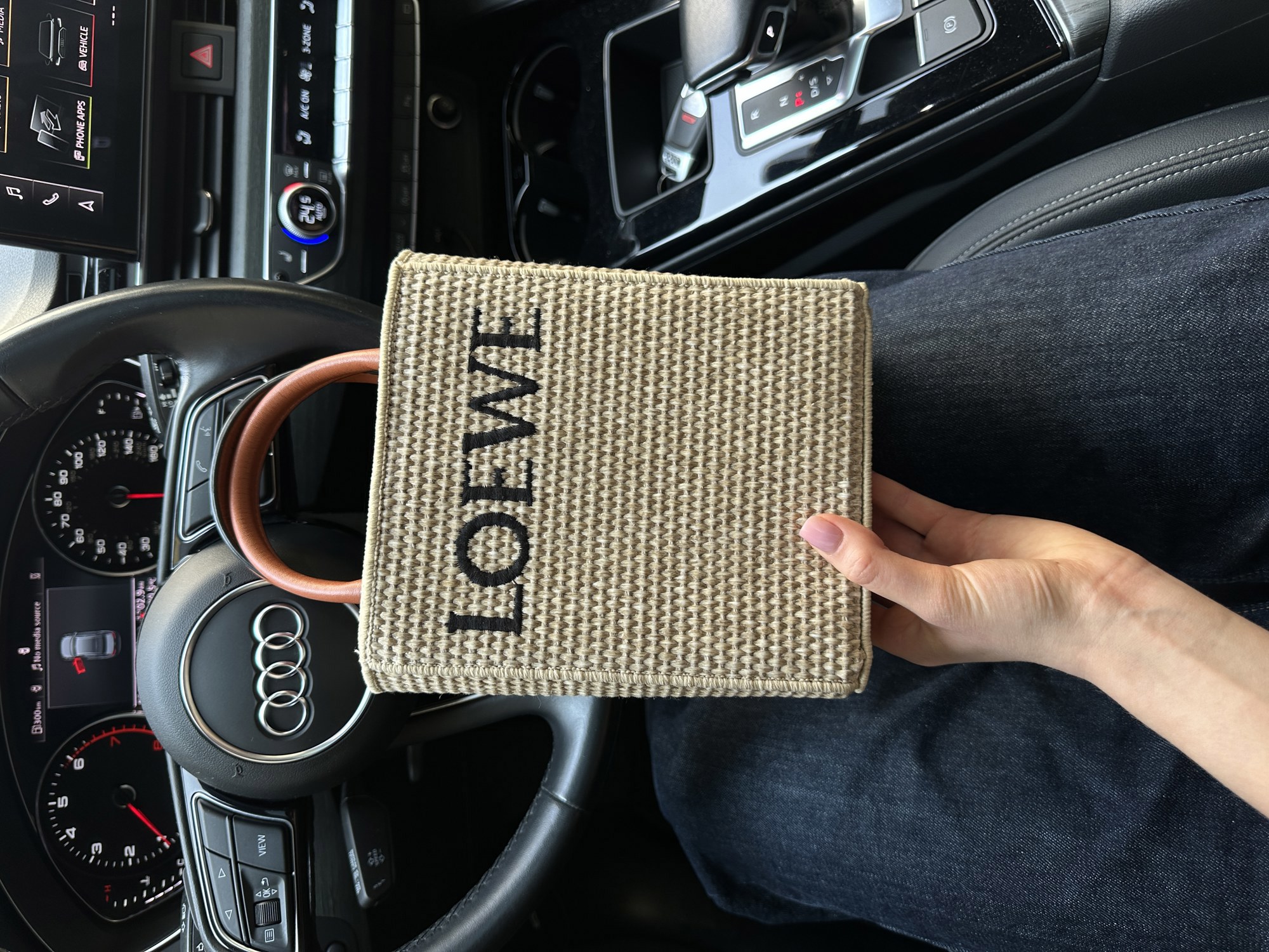 Loewe Leather-Trimmed Raffia Mini Tote Bag - 10