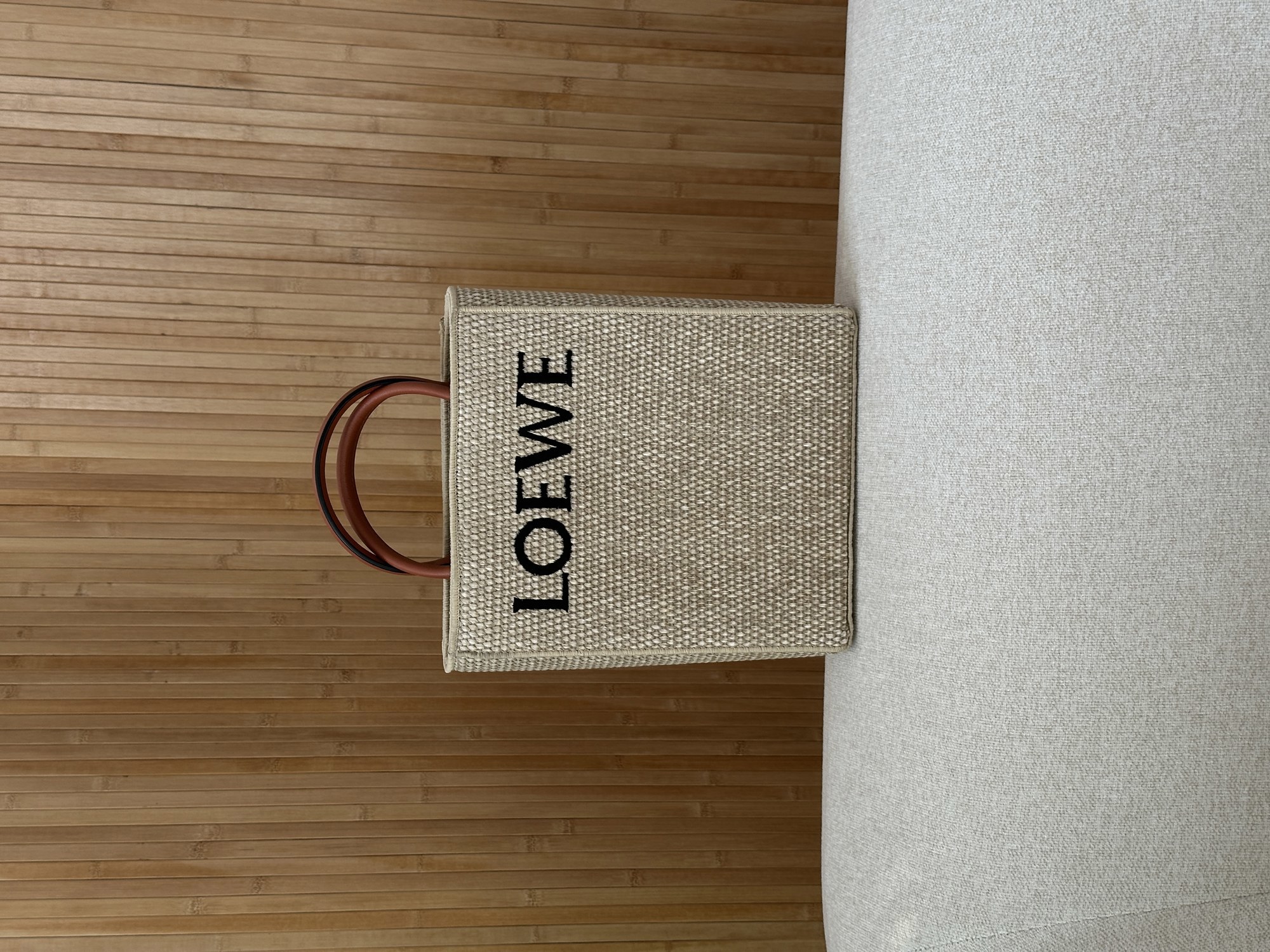 Loewe Leather-Trimmed Raffia Tote Bag - 14