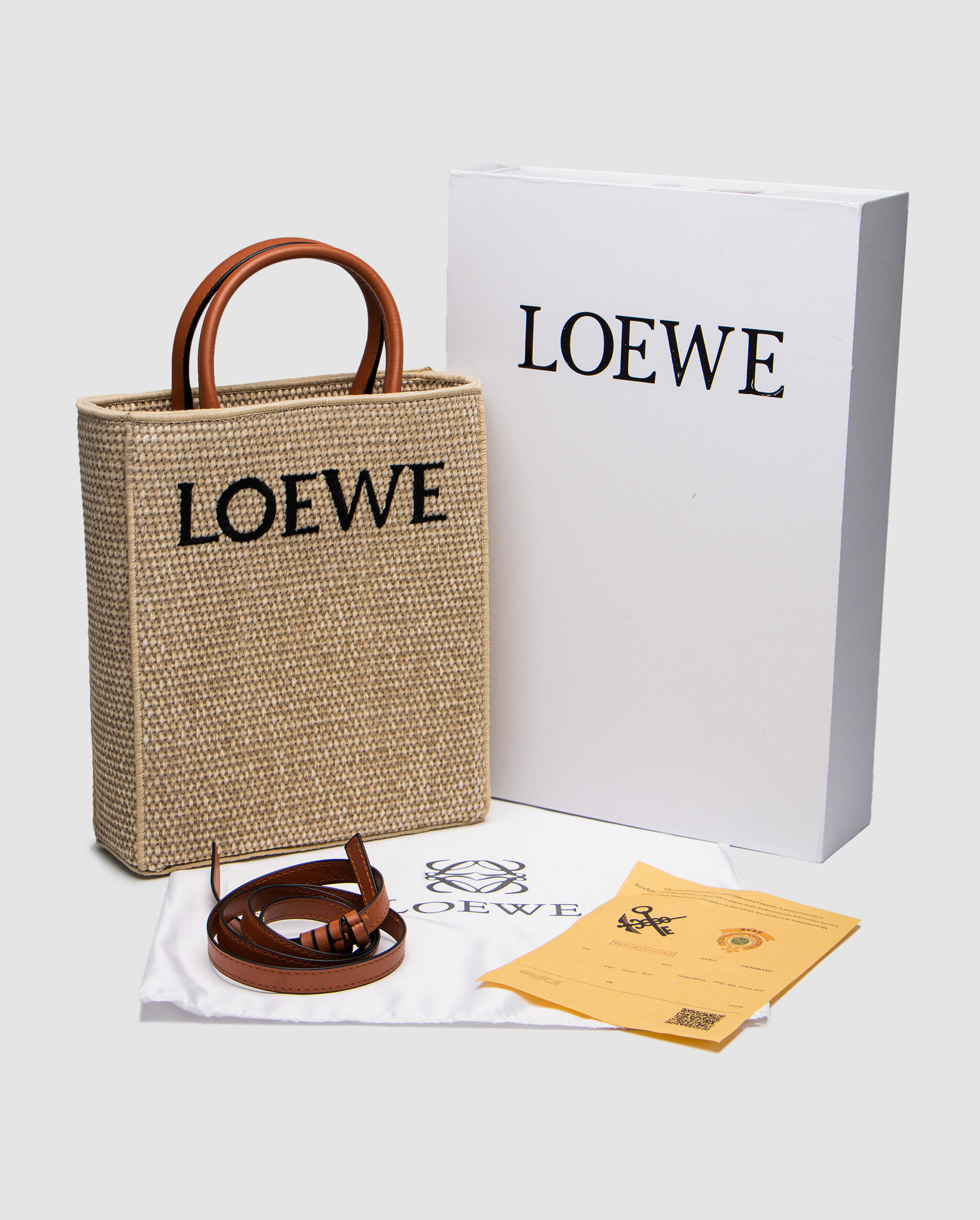 Loewe Leather-Trimmed Raffia Tote Bag - 6
