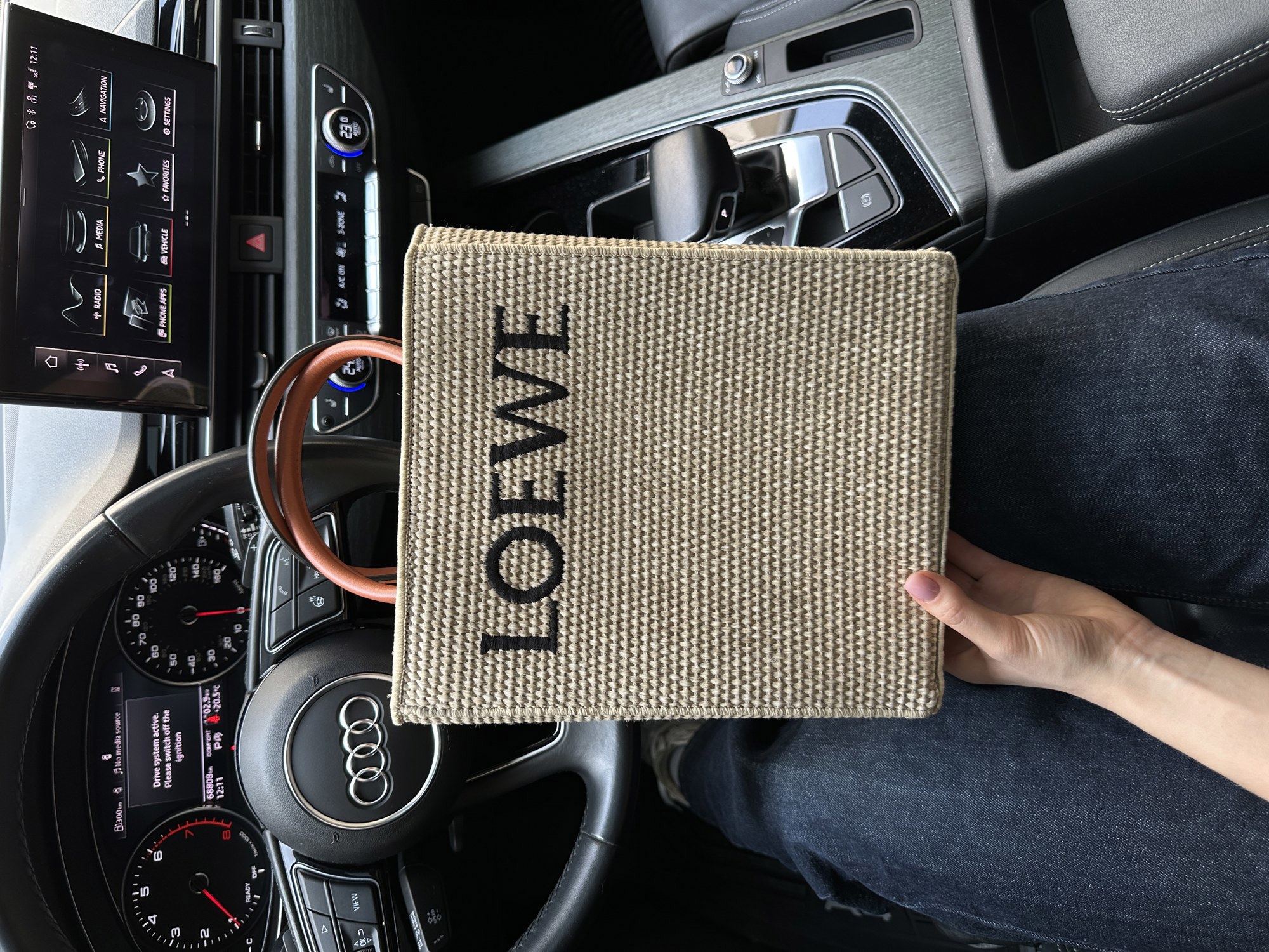 Loewe Leather-Trimmed Raffia Tote Bag - 11