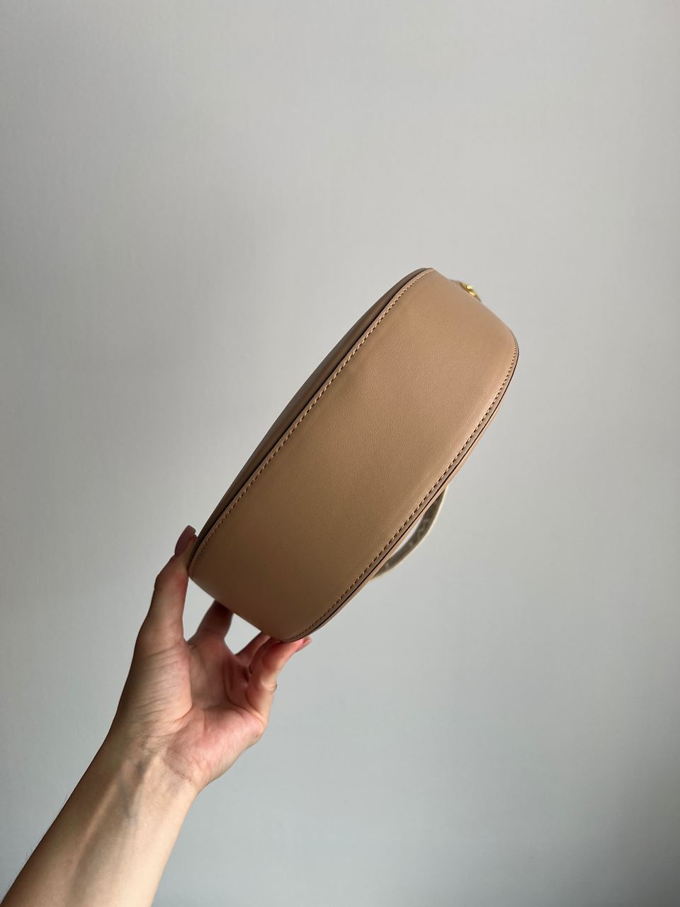 Loewe Luna Leather Shoulder Bag in Beige - 7