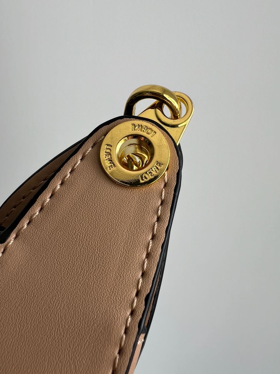 Loewe Luna Leather Shoulder Bag in Beige - 8