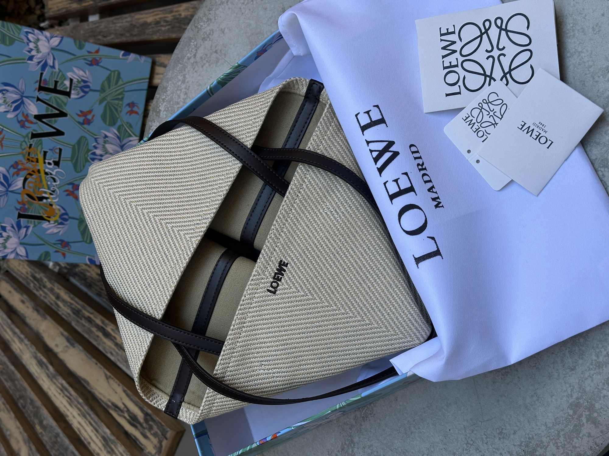 Loewe Medium Puzzle Textile Tote Bag - 2