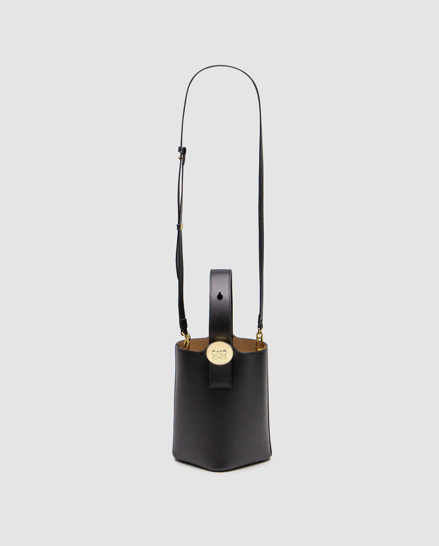 Loewe Mini Pebble Bucket Bag in Smooth Calfskin Black - 3