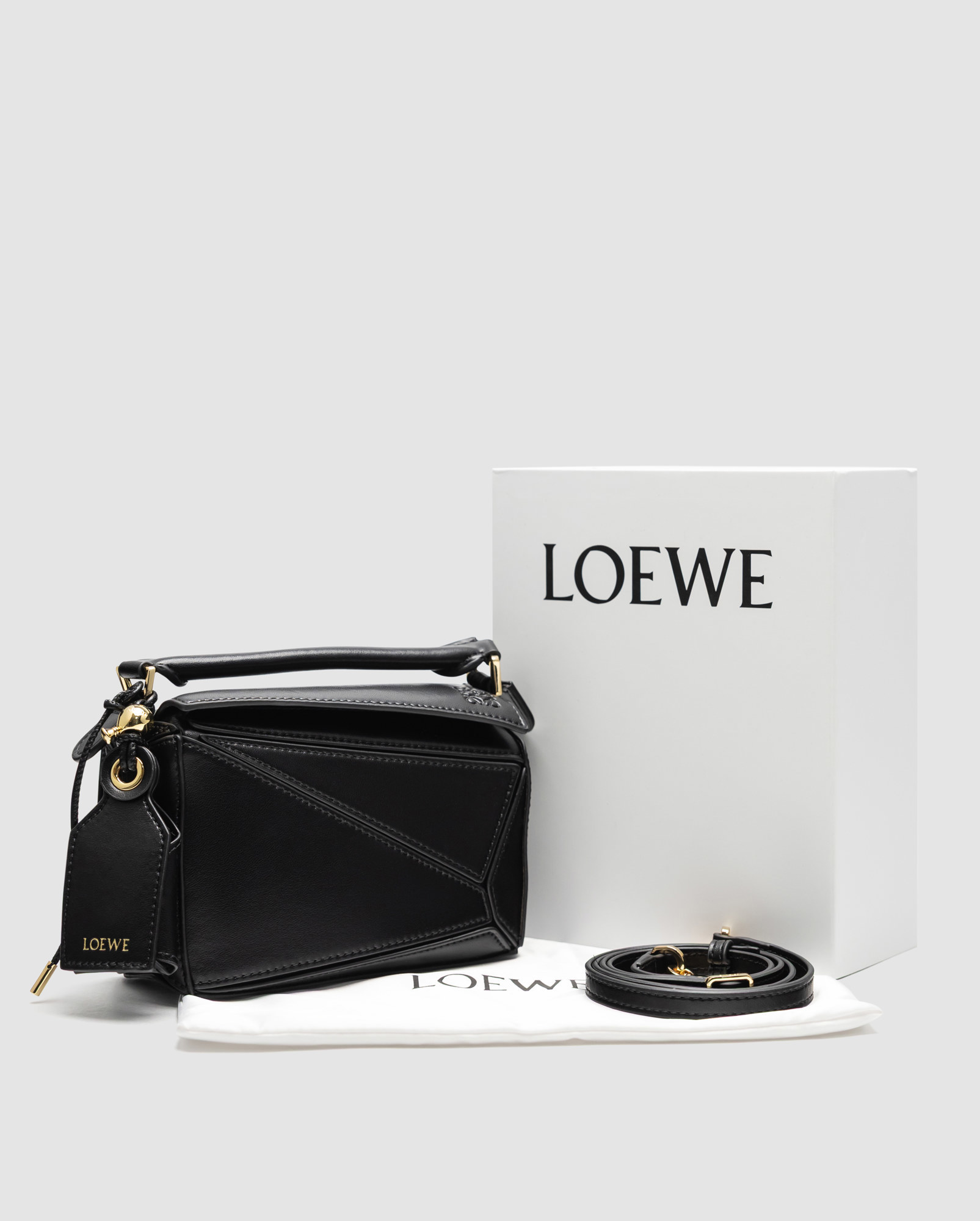 Loewe Mini Puzzle Bag Black - 10