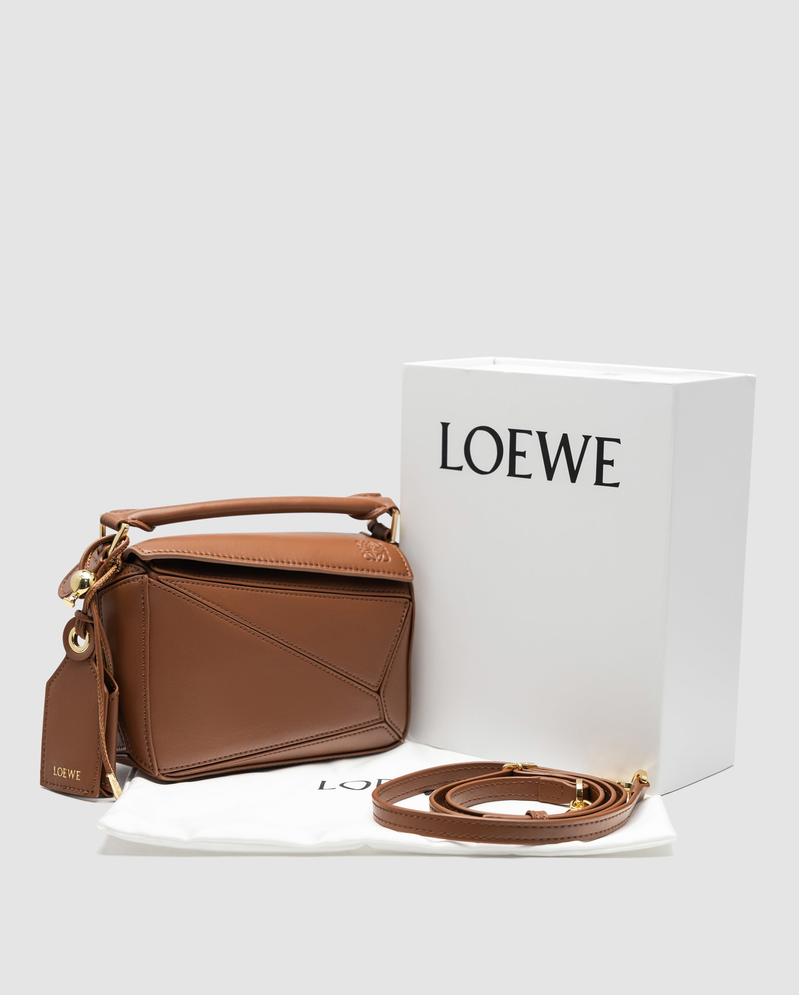 Loewe Mini Puzzle Bag Brown - 10
