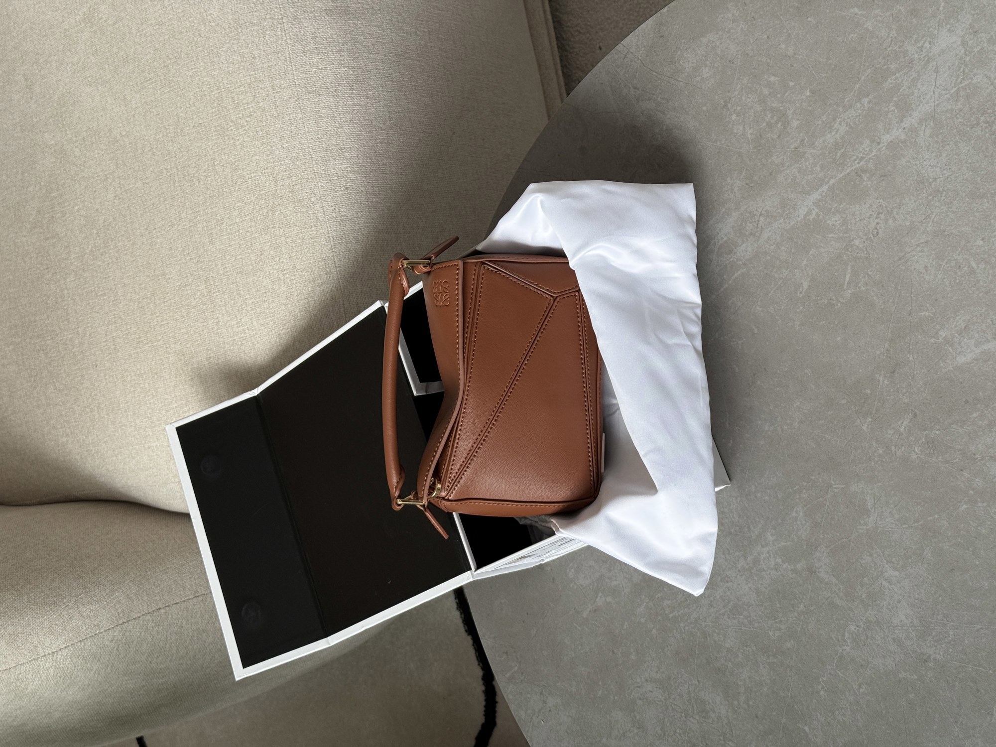 Loewe Mini Puzzle Bag Brown - 12