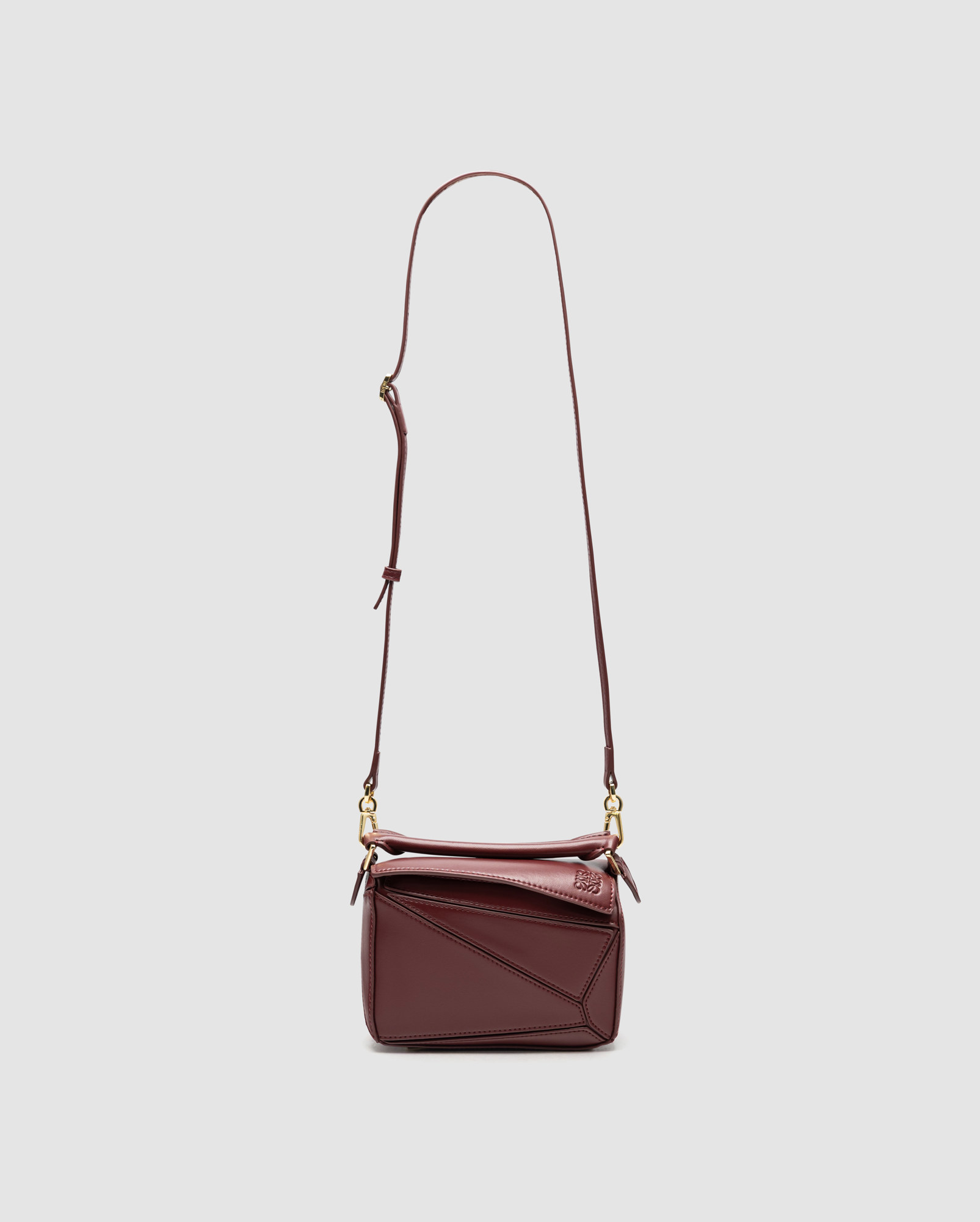 Loewe Mini Puzzle Bag Burgundy - 2