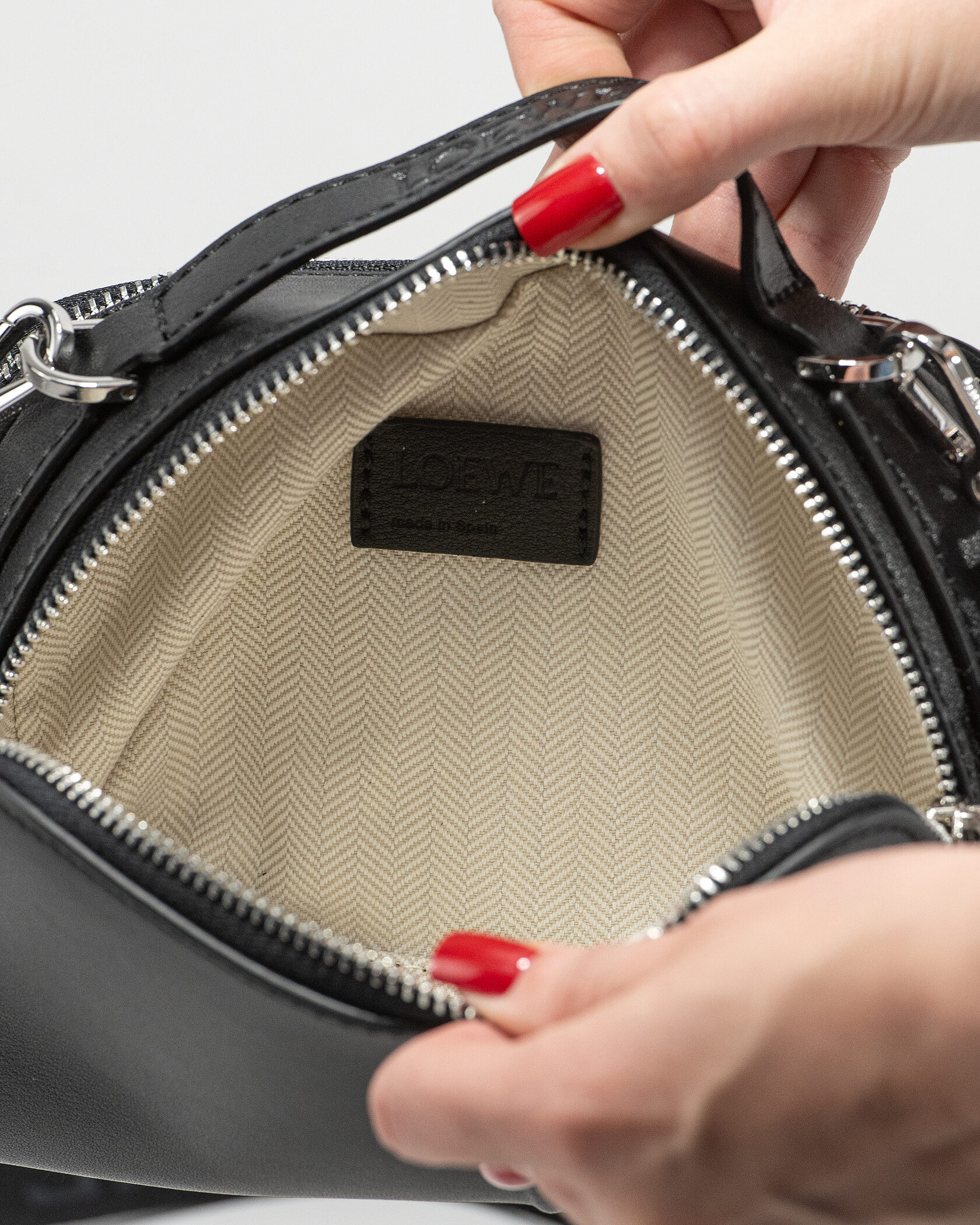 Loewe Mini Soft Box Bag Embossed Black - 15