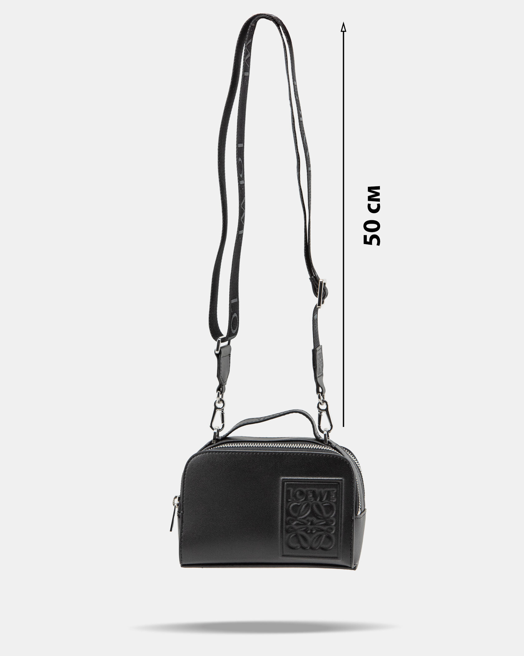 Loewe Mini Soft Box Bag Embossed Black - 4
