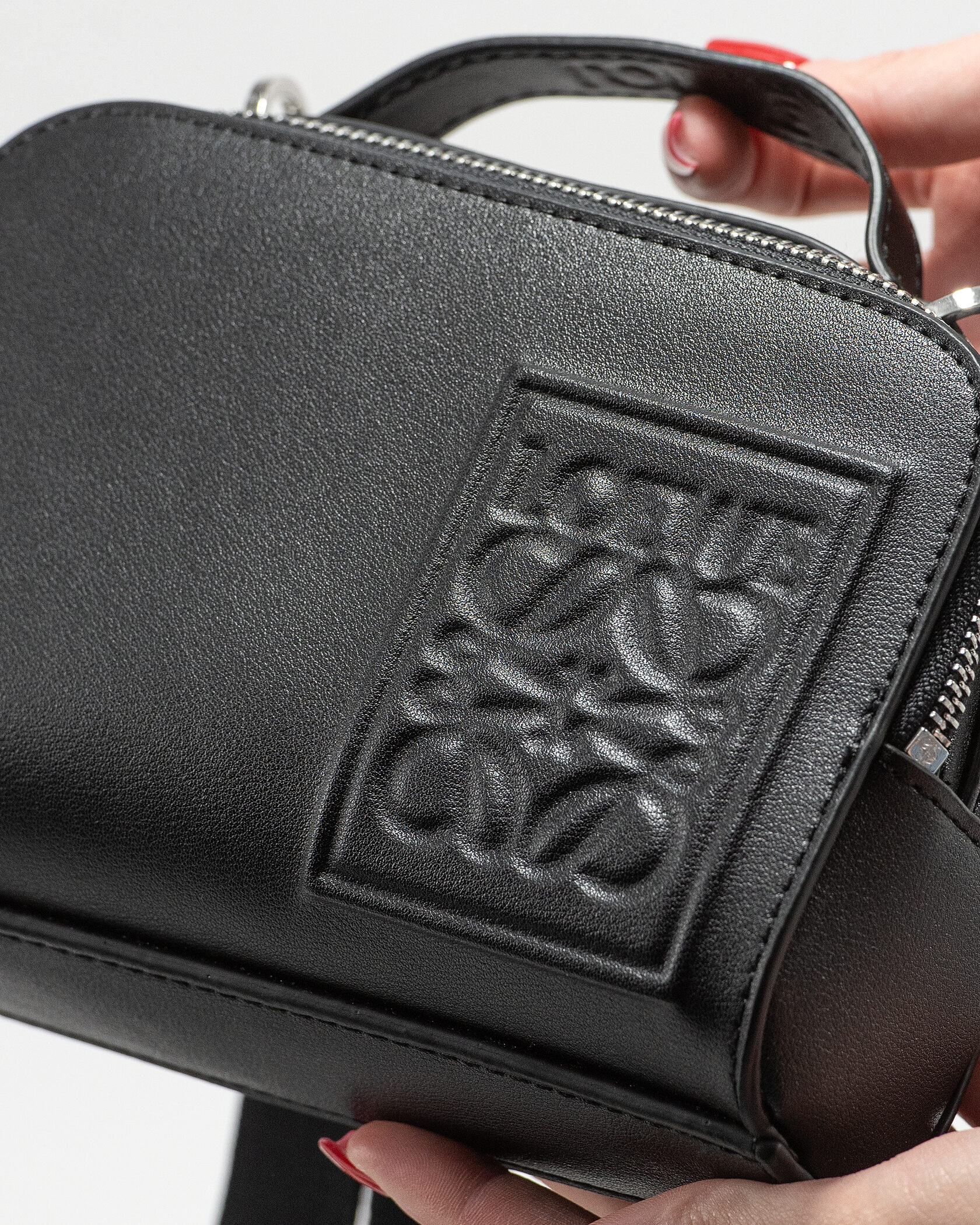 Loewe Mini Soft Box Bag Embossed Black - 6