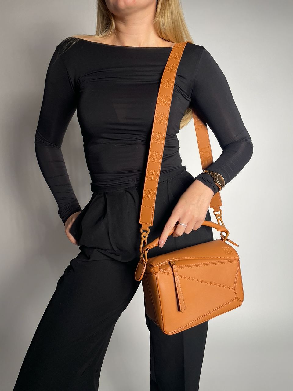 Loewe Paula's Ibiza Puzzle Bag In Classic Calfskin Ginger - 5