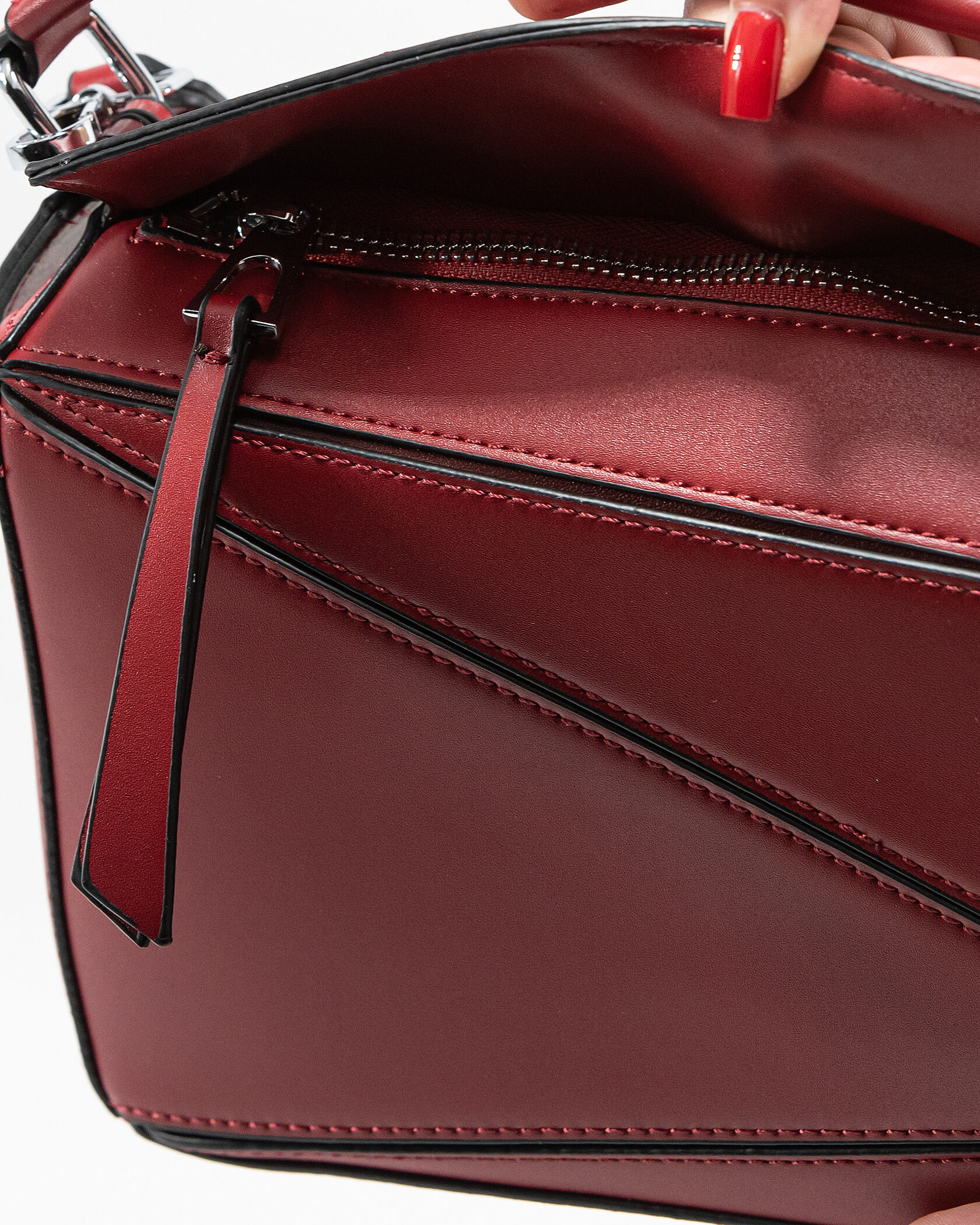 Loewe Paula's Ibiza Puzzle Bag In Classic Calfskin Red - 11