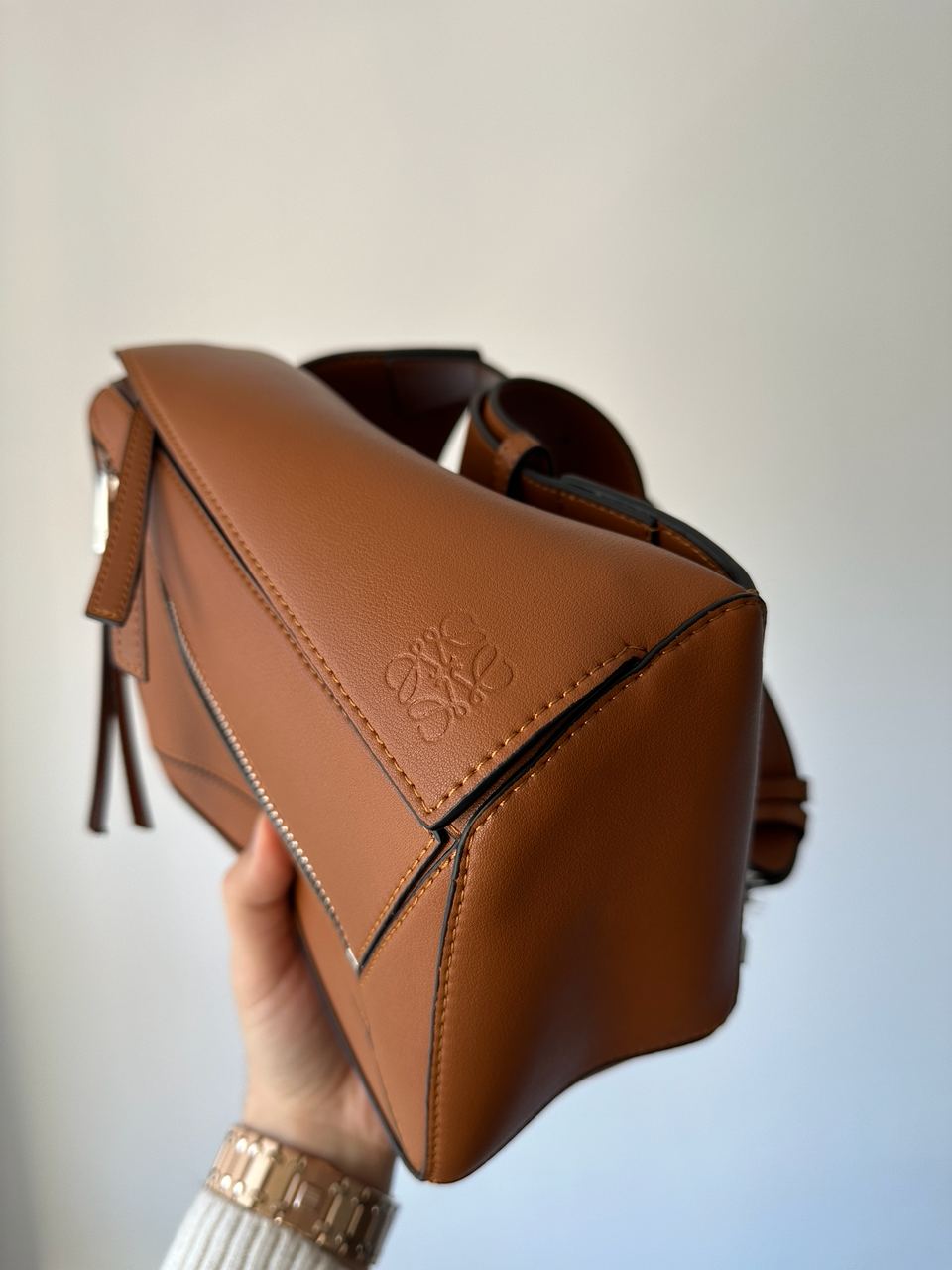 Loewe Puzzle Edge Small Bunbag Brown - 6