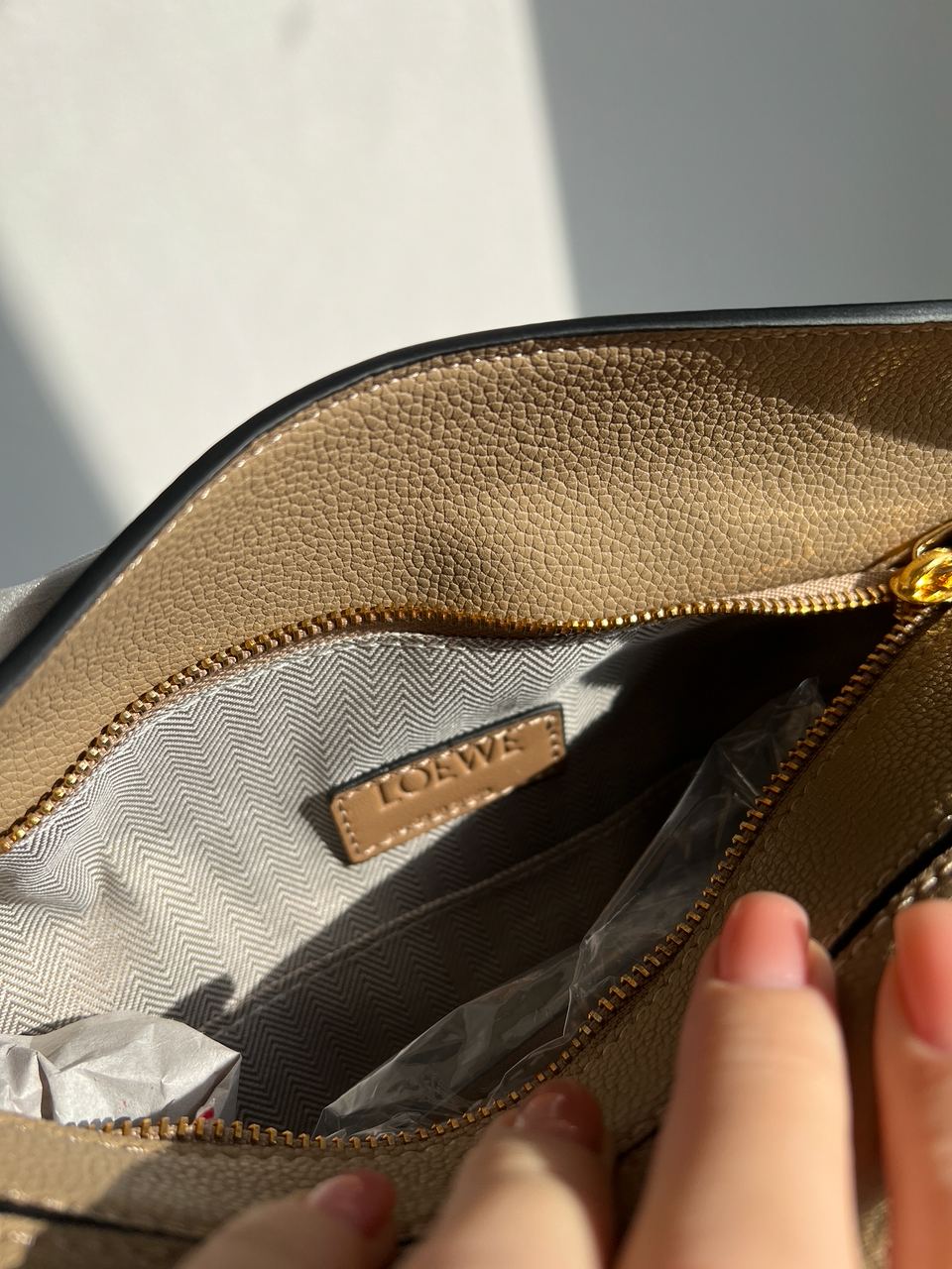 Loewe Small Puzzle Bag in Classic Calfskin Beige - 27