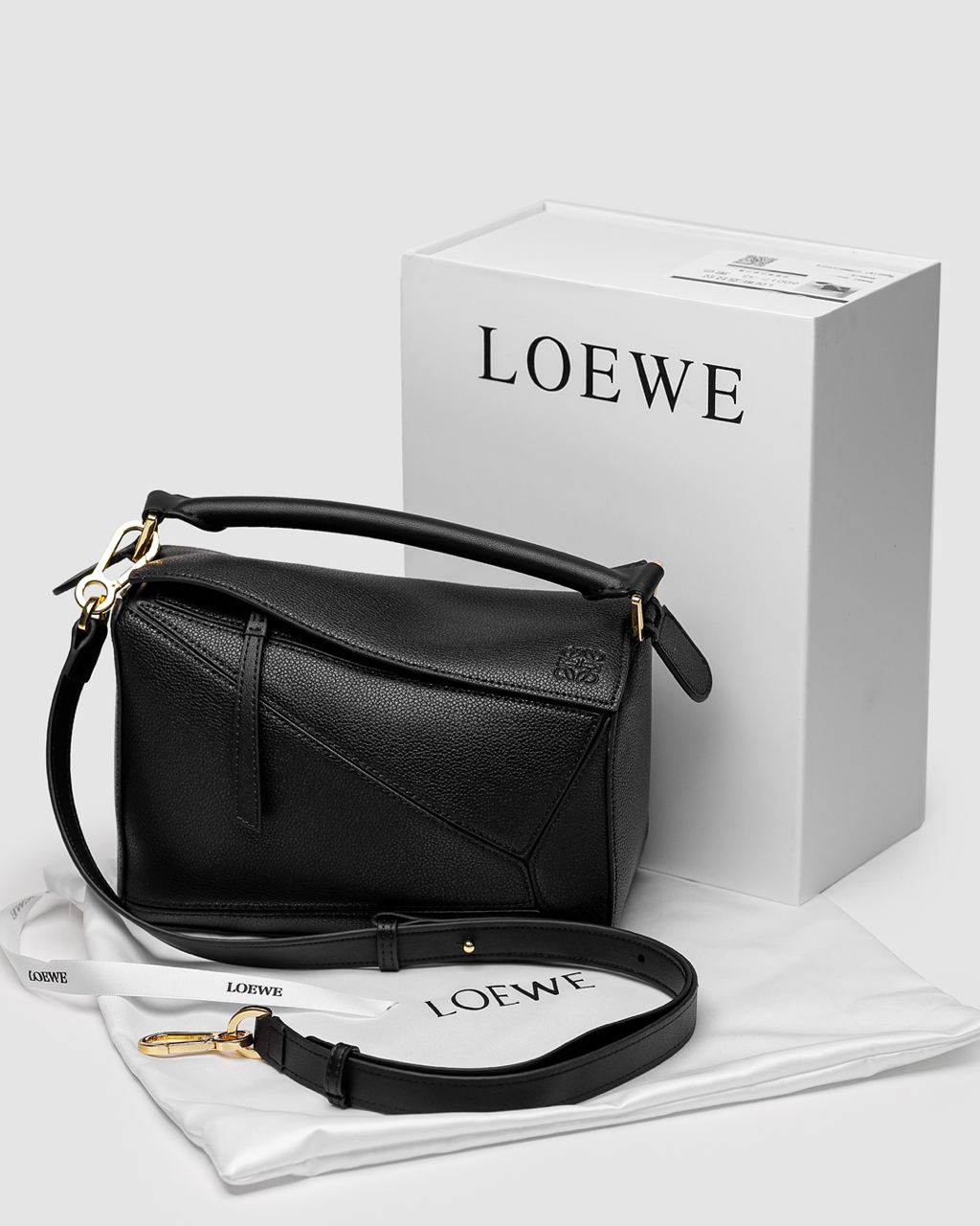 Loewe Small Puzzle Bag in Classic Calfskin Black - 2