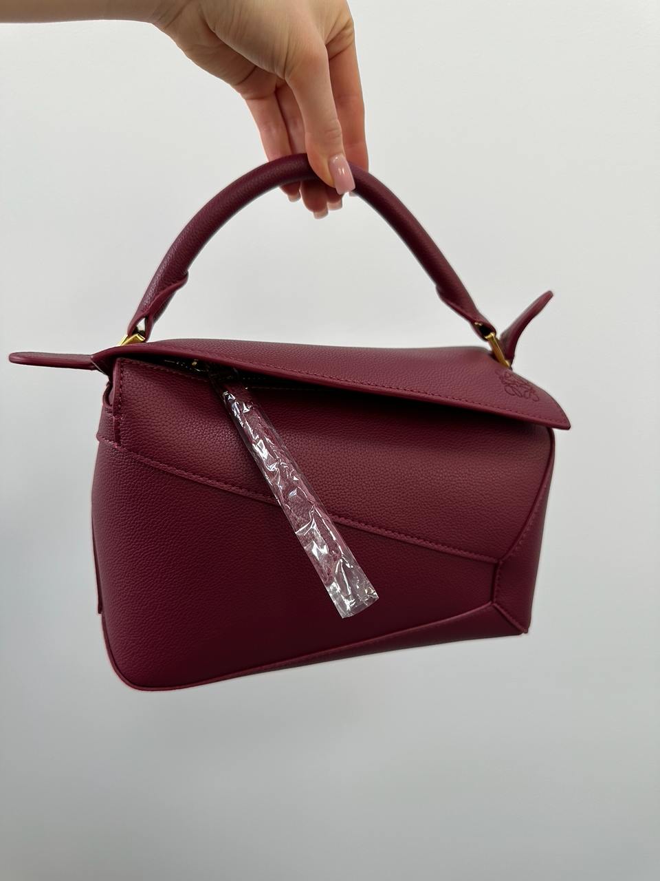 Loewe Small Puzzle Bag In Classic Calfskin Burgundy - 5