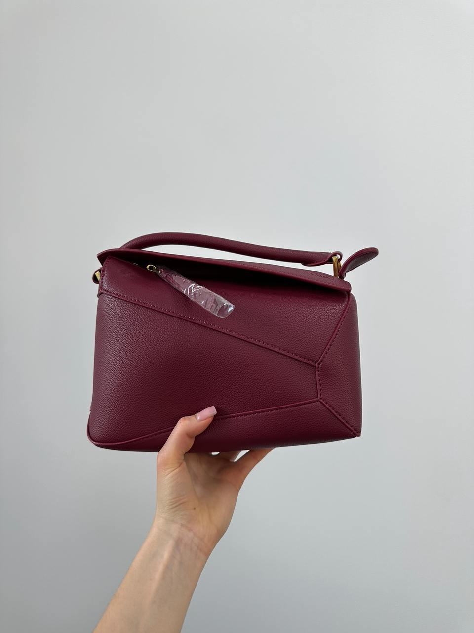 Loewe Small Puzzle Bag In Classic Calfskin Burgundy - 6