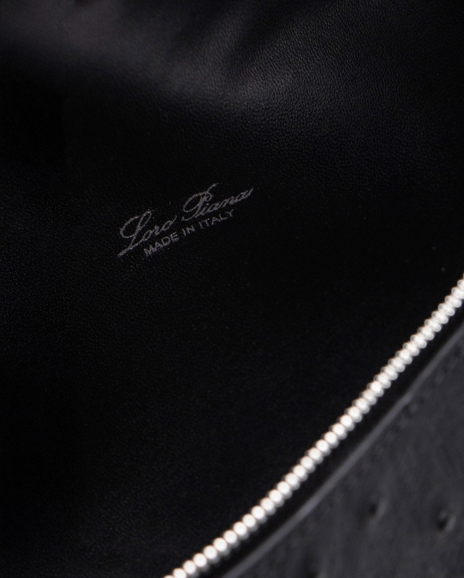 Loro Piana Extra Bag 19 Ostrich Leather Black - 4