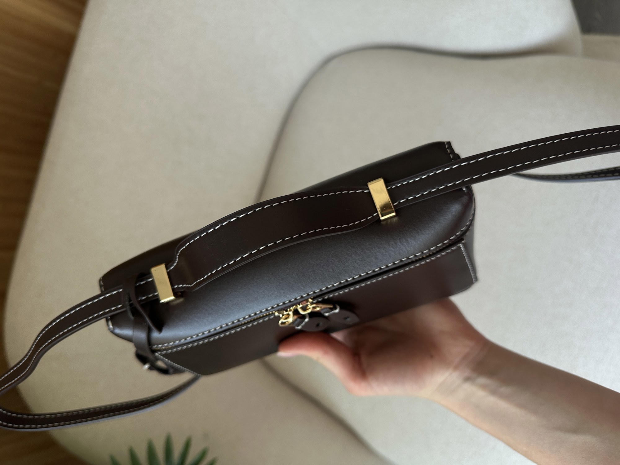 Loro Piana Extra Bag L19 Chocolate Leather - 14