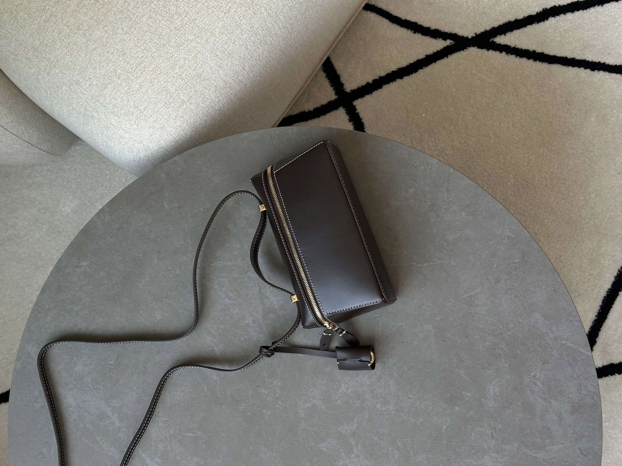 Loro Piana Extra Bag L19 Chocolate Leather - 11