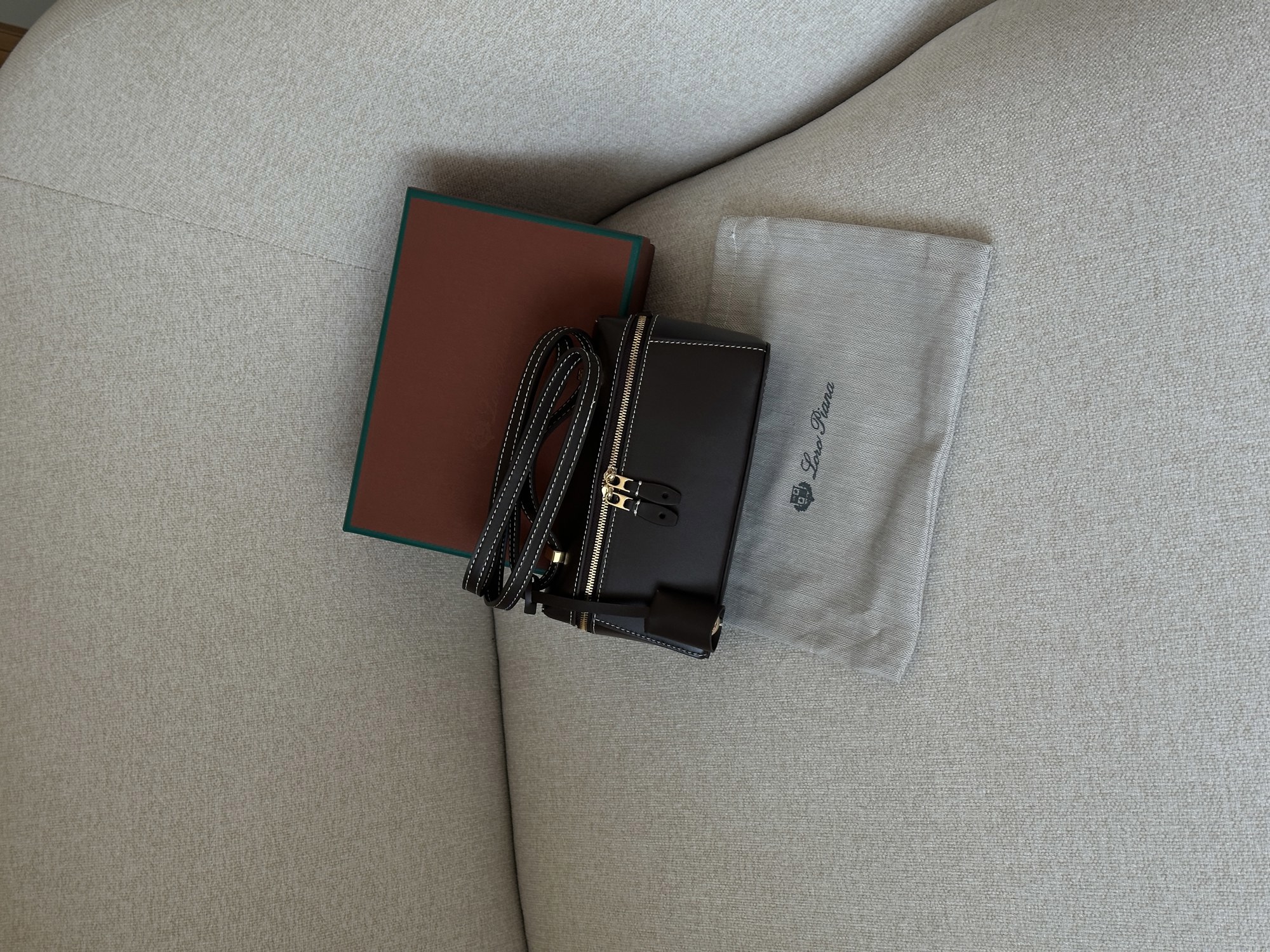Loro Piana Extra Bag L19 Chocolate Leather - 8