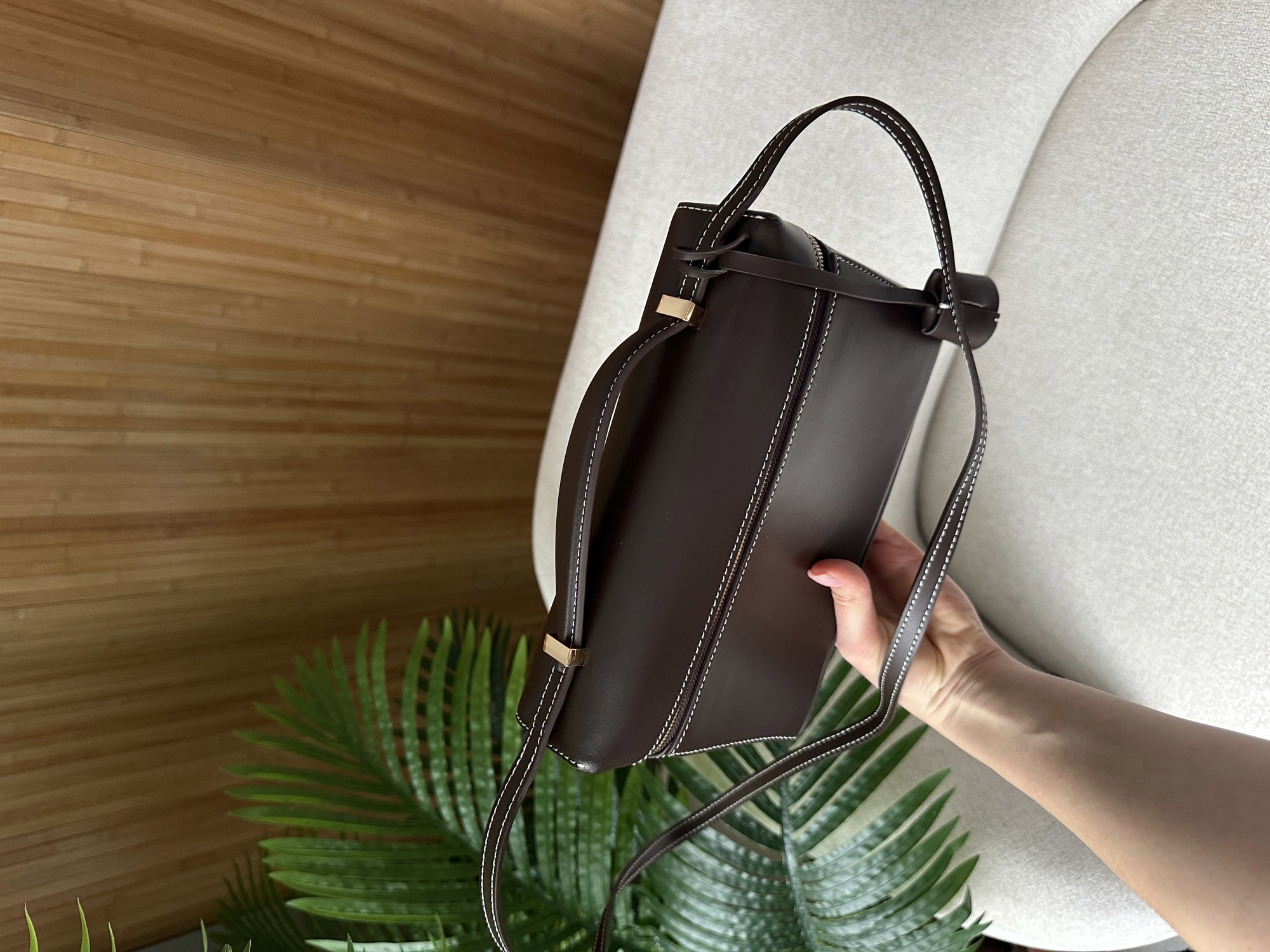 Loro Piana Extra Bag L23 Chocolate Leather - 12
