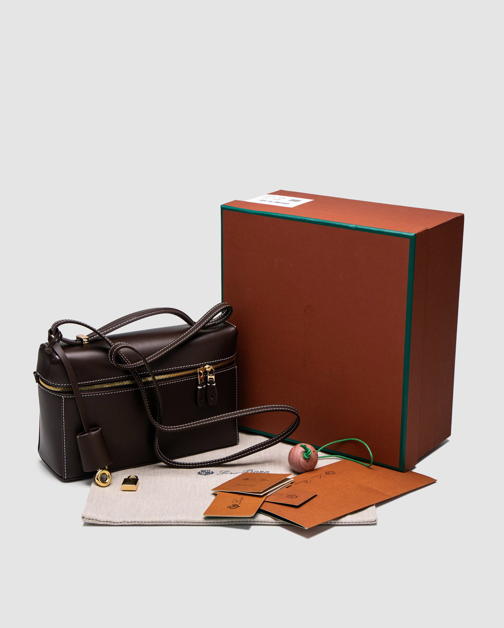 Loro Piana Extra Bag L23 Chocolate Leather - 6