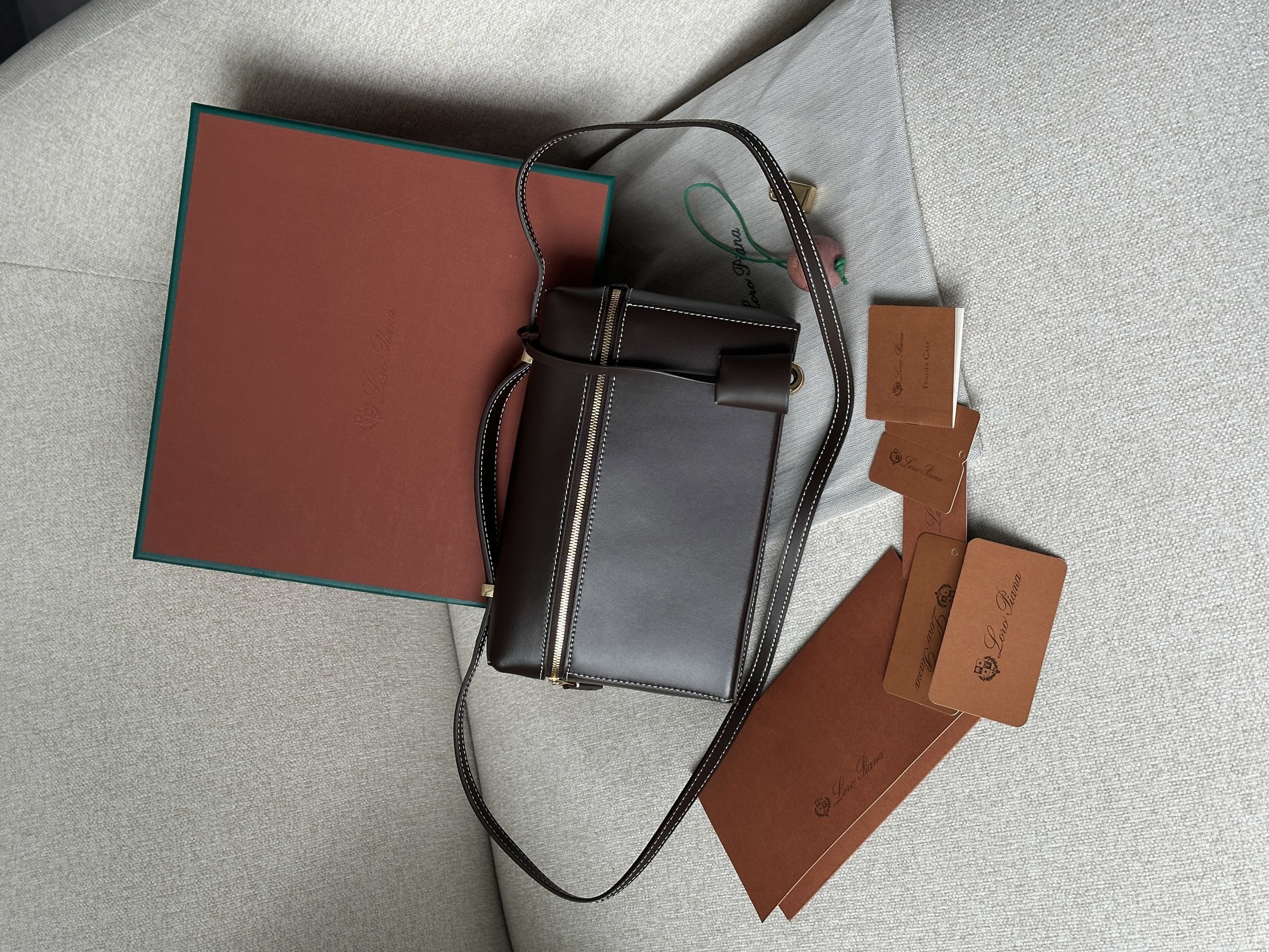 Loro Piana Extra Bag L23 Chocolate Leather - 7