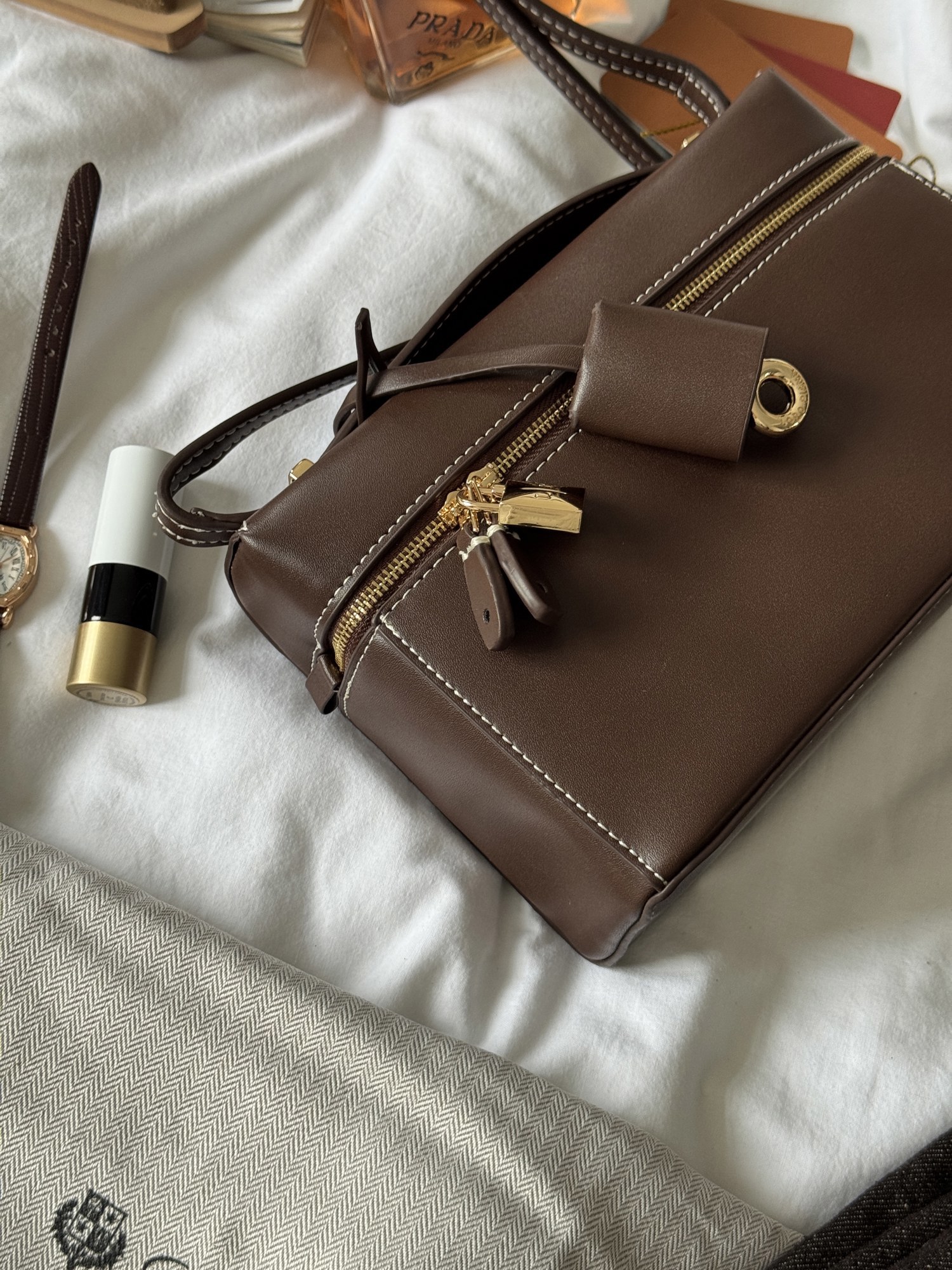Loro Piana Extra Bag L27 Brown - 8