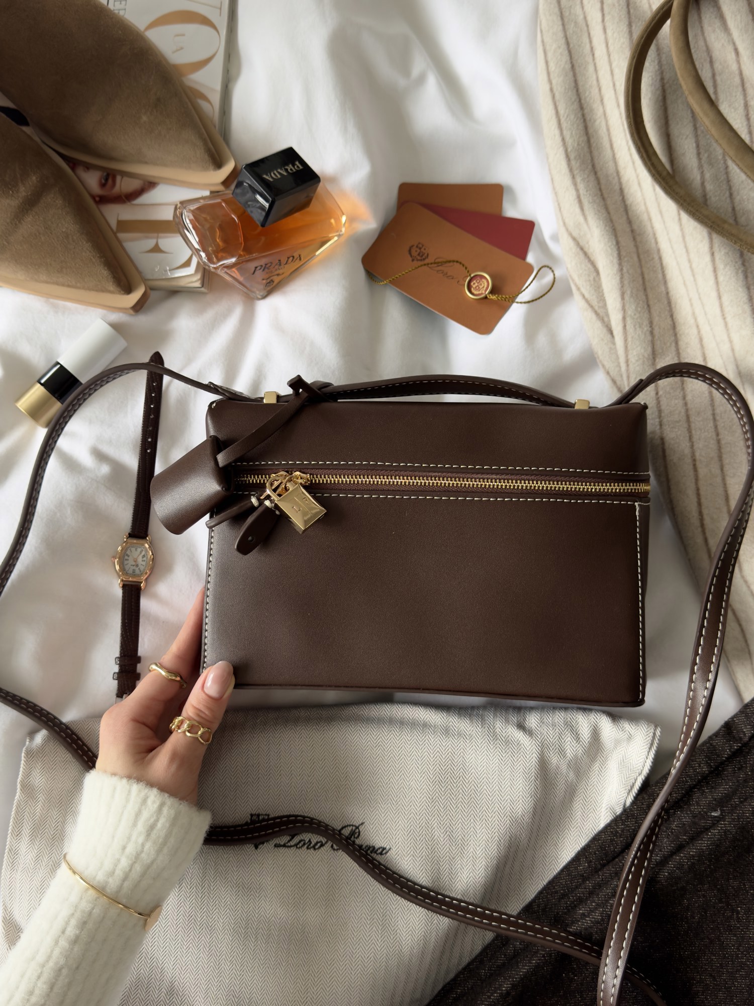 Loro Piana Extra Bag L27 Brown - 13