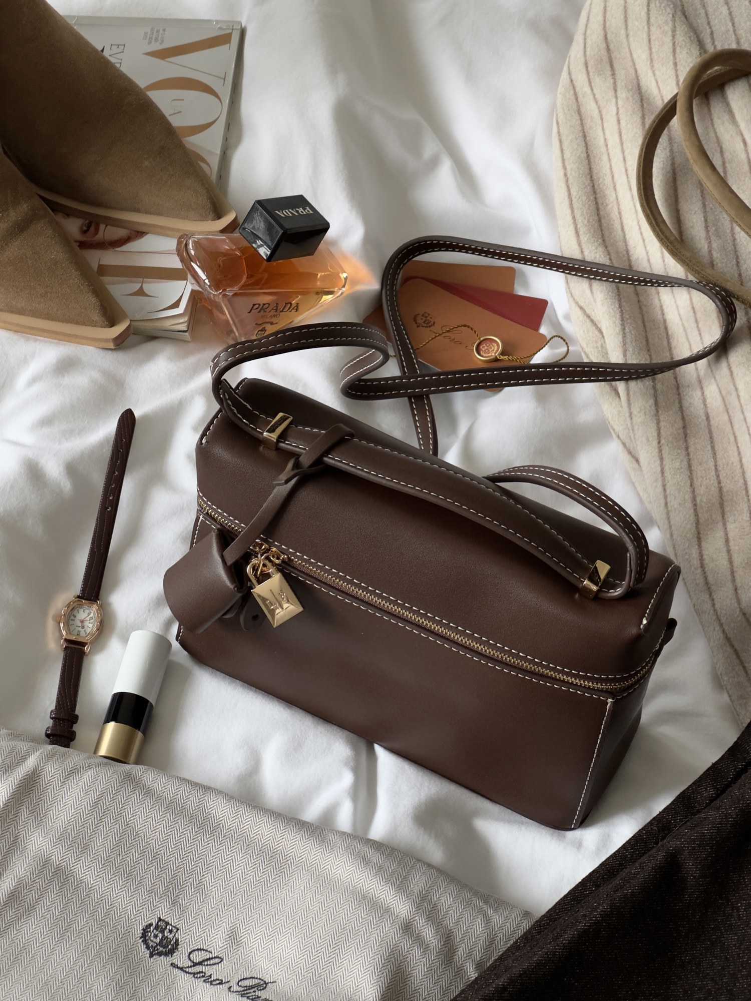 Loro Piana Extra Bag L27 Brown - 7