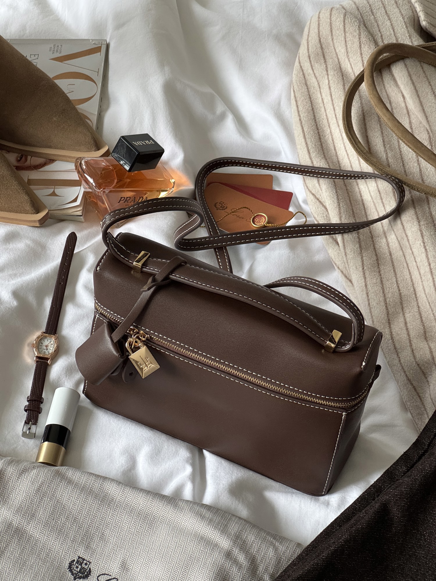 Loro Piana Extra Bag L27 Brown - 11