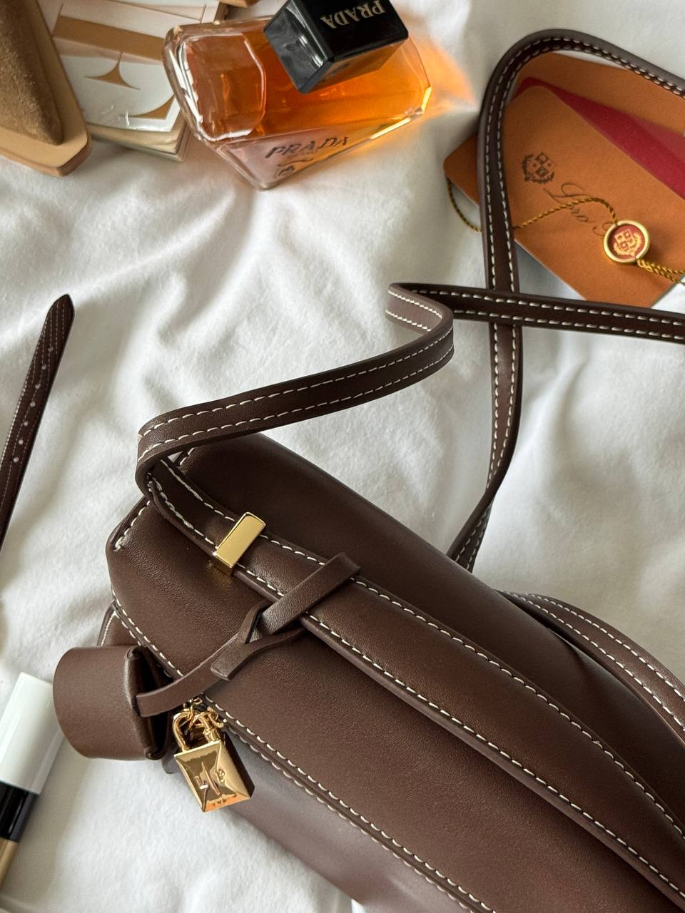 Loro Piana Extra Bag L27 Smooth Calfskin Brown - 16