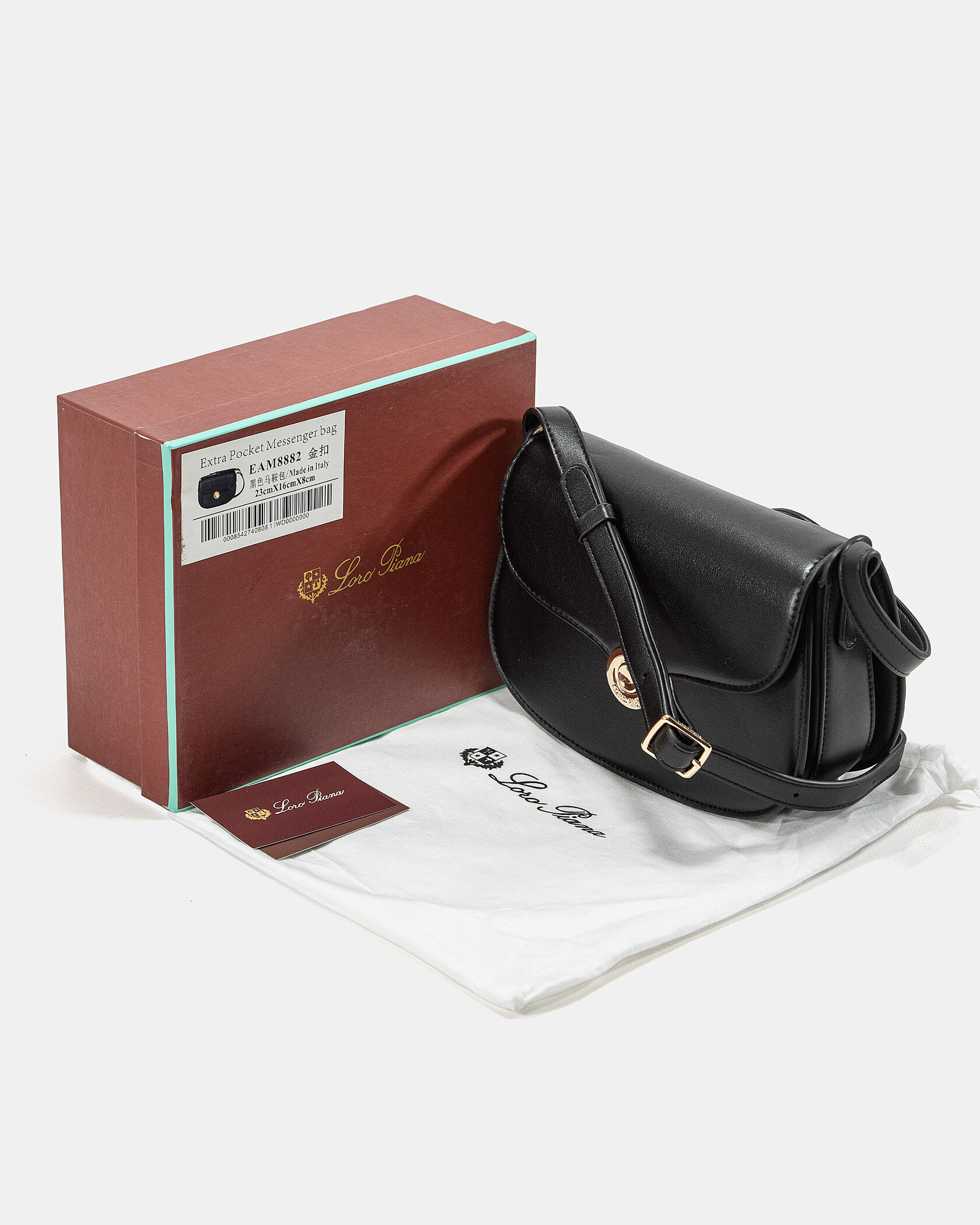 Loro Piana Small Ghiera Bag in Black Smooth Calfskin - 2