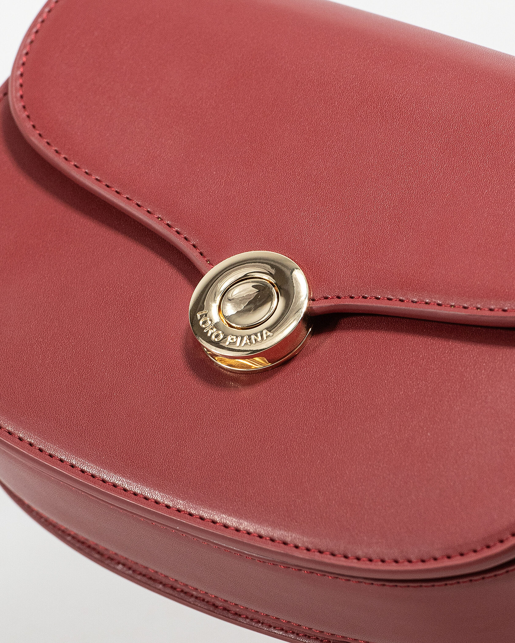 Loro Piana Small Ghiera Bag in Dark Cherry Smooth Calfskin - 7