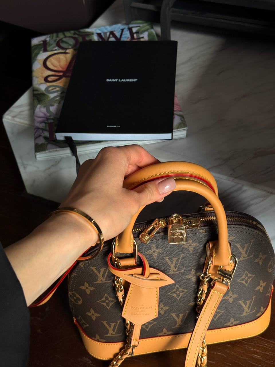 Louis Vuitton Alma BB Bag Brown/Beige - 8