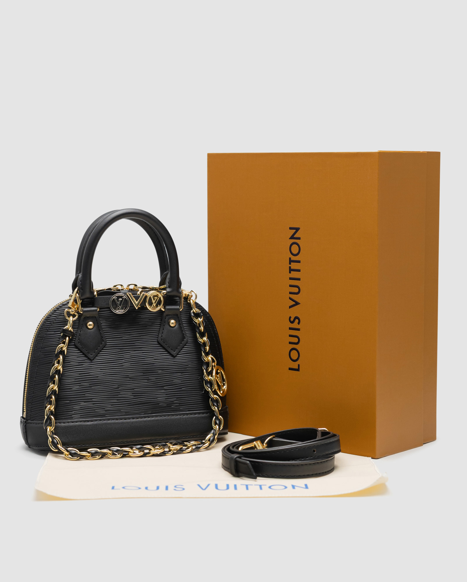 Louis Vuitton Alma Mini Epi Leather Black - 9