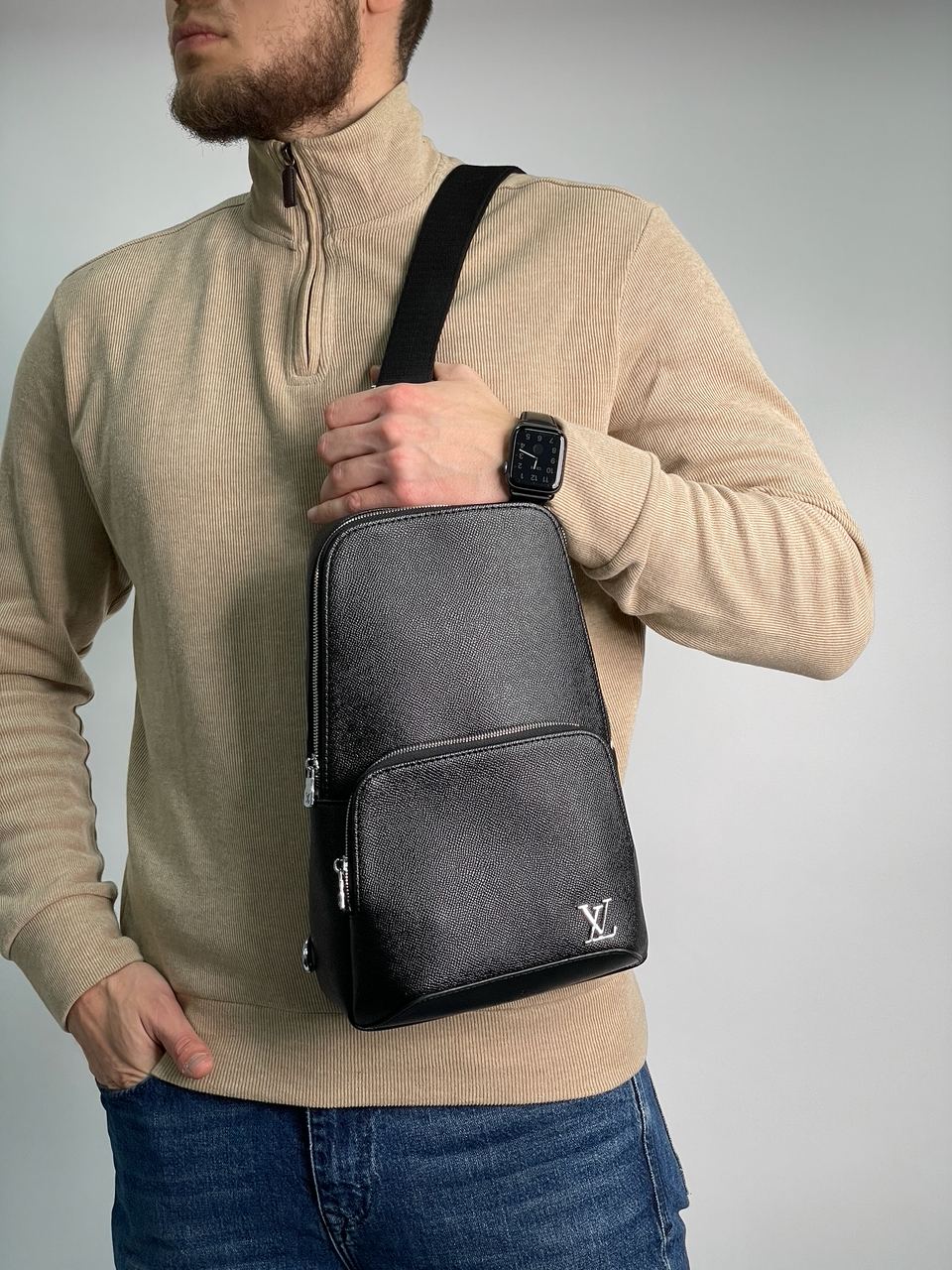 Louis Vuitton Avenue Slingbag NM Black/Silver - 4