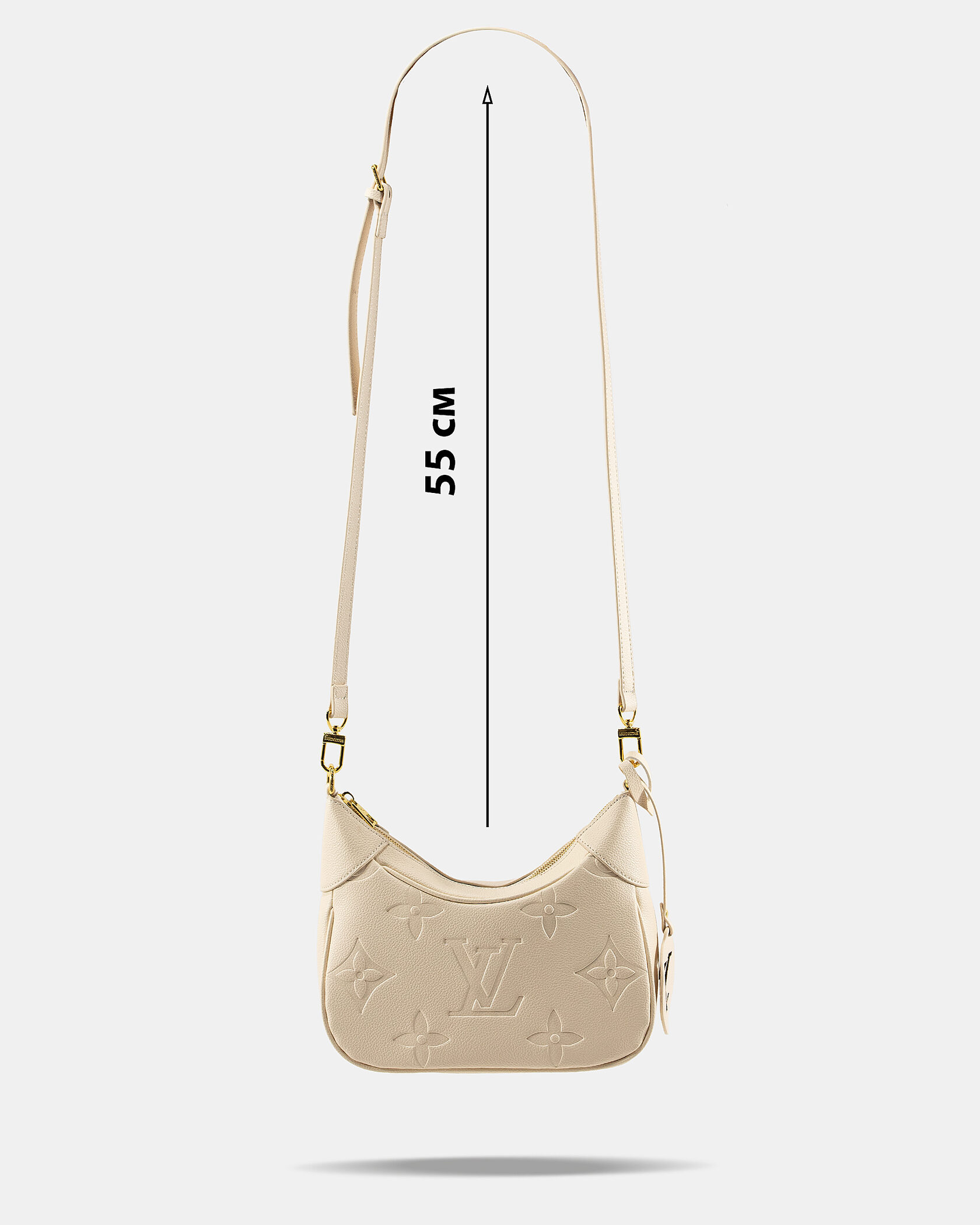 Louis Vuitton Babylone Small Hobo Bag in Cream/Beige Monogram Empreinte Leather - 4